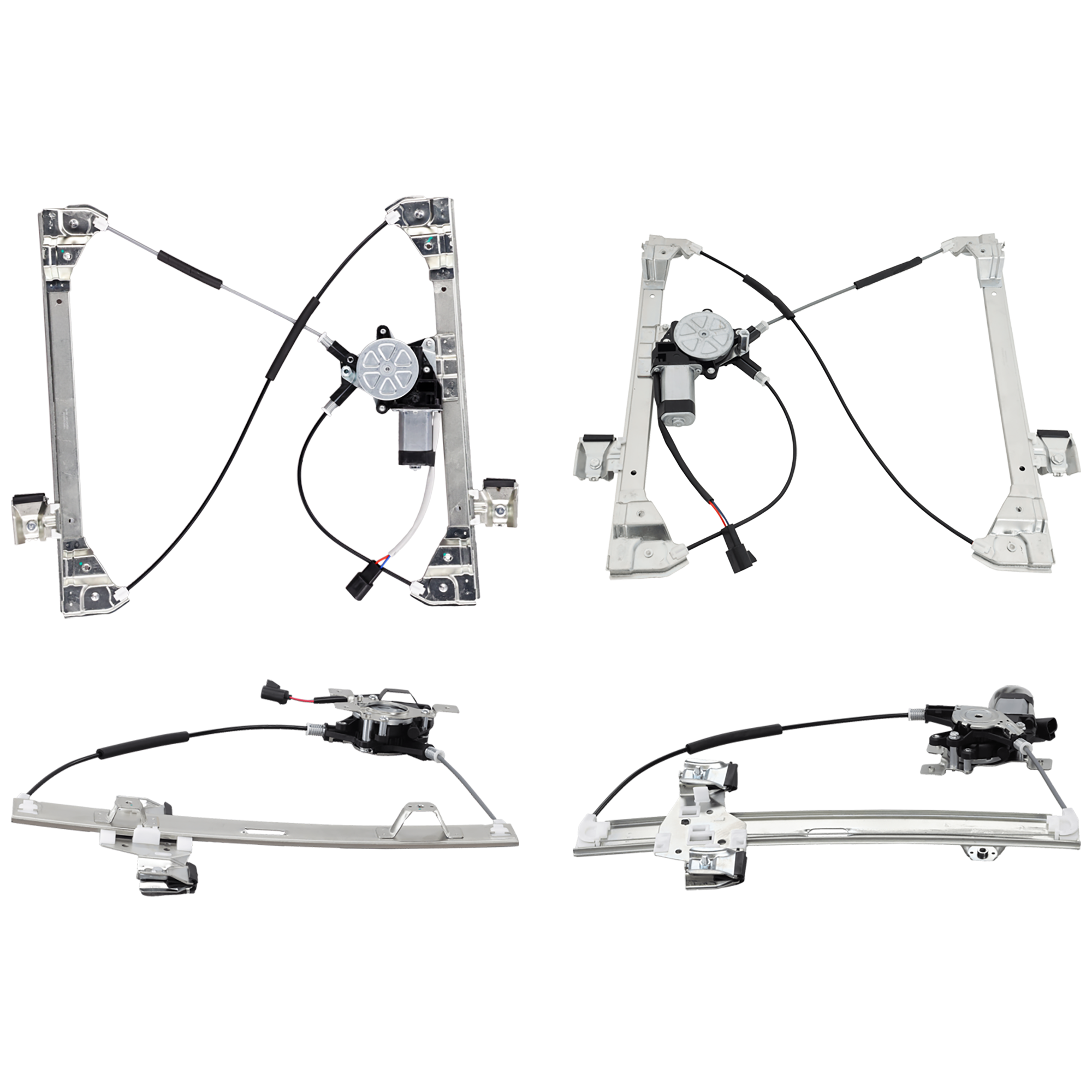 AM H2-03-09 FRONT AND REAR WINDOW REGULATOR RH AND LH Power w Motor Base Model SKU SET JRH49170003-4 Partslink HU1350102 HU1351102 HU1550100 HU1551100 OEM 10390764-10390765-15771354-157