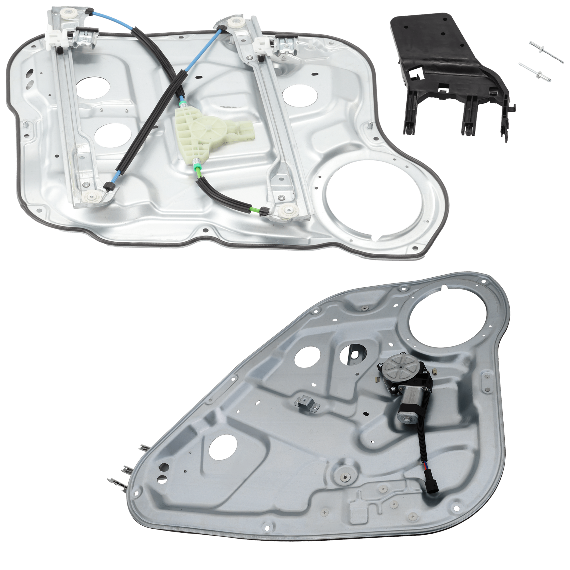 AM SANTA FE 07-09 FRONT AND REAR WINDOW REGULATOR RH Power w Motor SKU SET JRH49170037 A OEM 824812B000 PFM 834602B000-8348