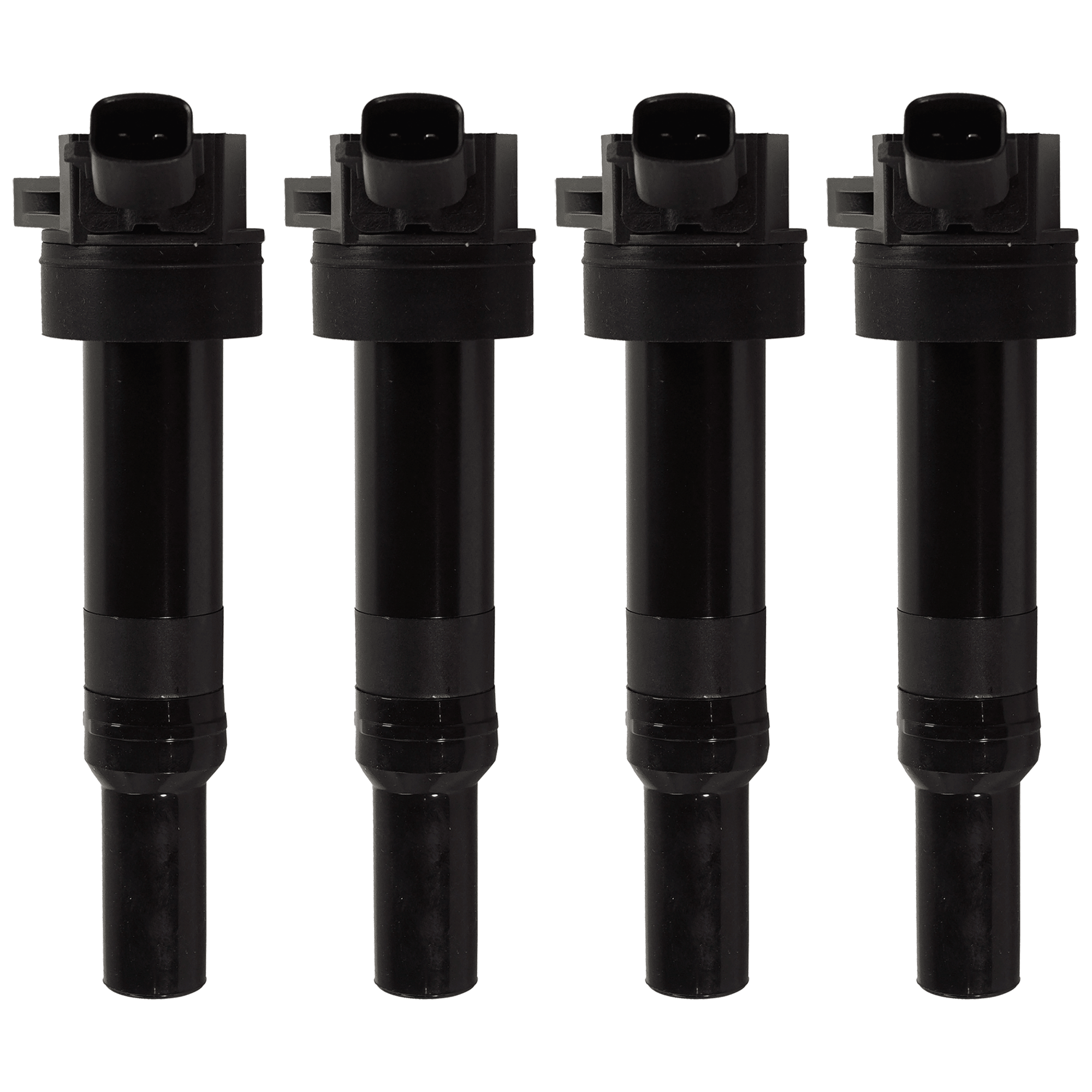 AM ELANTRA 10-15 TUCSON 14-20 IGNITION COIL Coil on Plug 12 volts 2 Male Blade Terminal Set of 4-4 Cyl. Engine SKU SET JRH50460012-4 OEM 273002E000