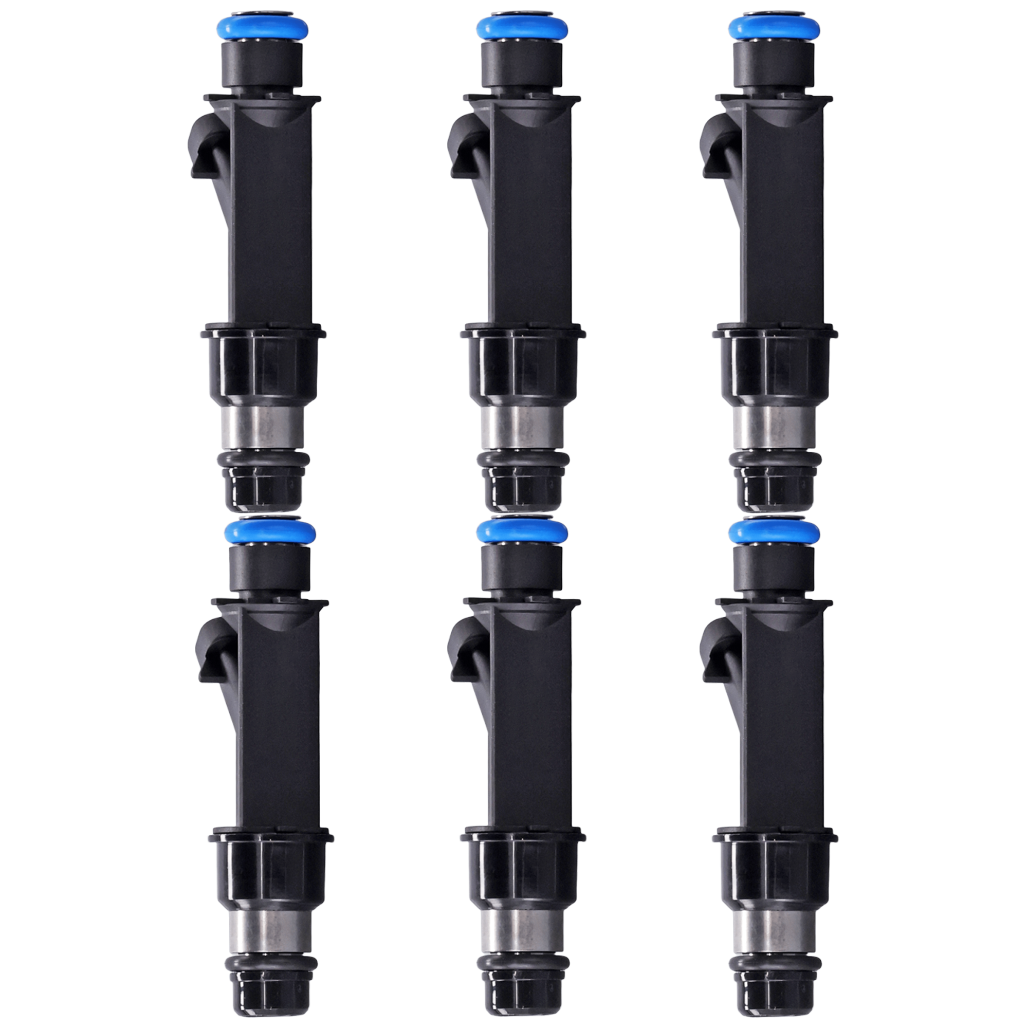 AM I 290-07-08 I 370-07-08 FUEL INJECTOR 2 Male Pin Terminal Top Feed System Type Set of 6 SKU SET JRI31430001-6 OEM 12569573-12586684-12587149-125