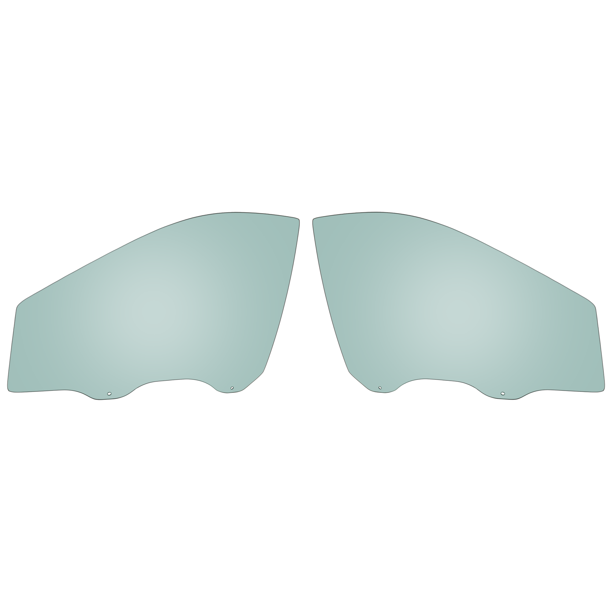 AM SEDONA 06-14 ENTOURAGE 07-10 FRONT DOOR GLASS RH AND LH Green Tint w Solar SKU SET JRK48010017 OEM 824114D010-824214D010