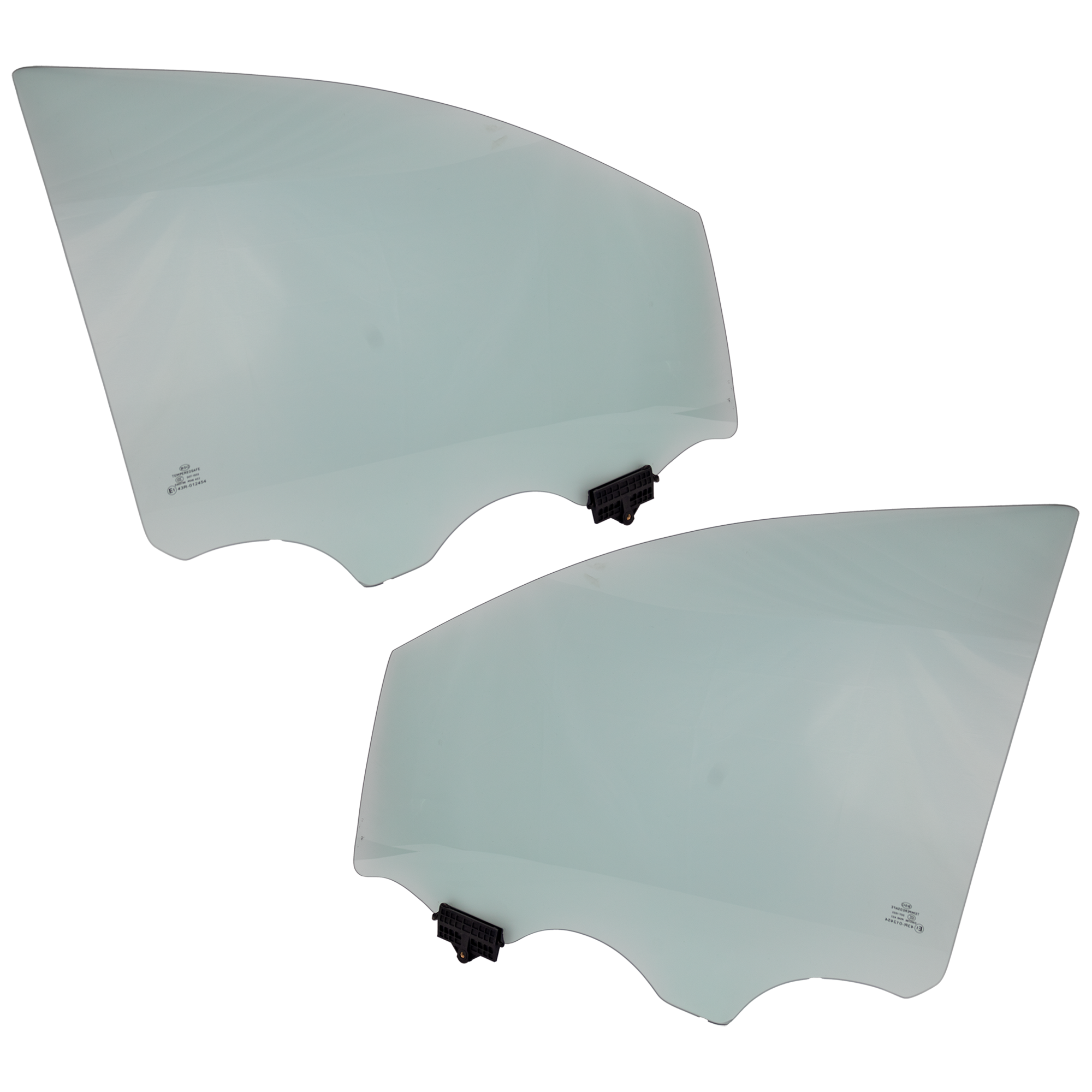 AM SEDONA 15-21 FRONT DOOR GLASS RH AND LH Green Tint w Solar Clip SKU SET JRK48010037 OEM 82410A9020-82420A9020