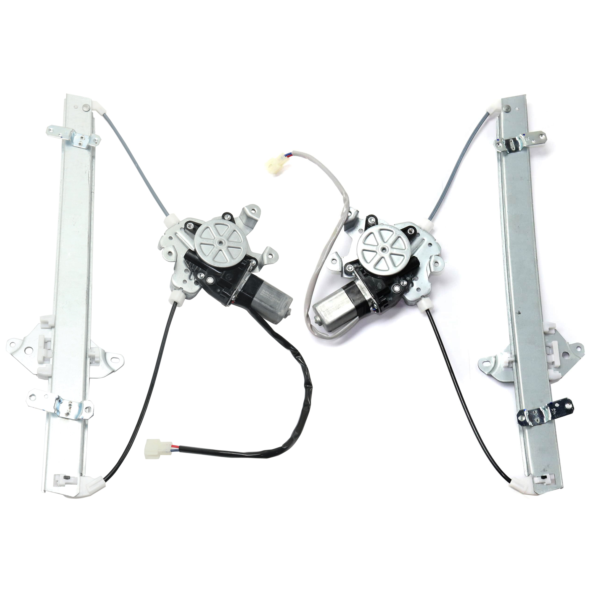 AM LANCER 03-06 FRONT WINDOW REGULATOR RH AND LH w Motor Evolution Sportback Ralliart Models SKU SET JRM46290011 OEM MR991321 PFM MN126737 MR503991