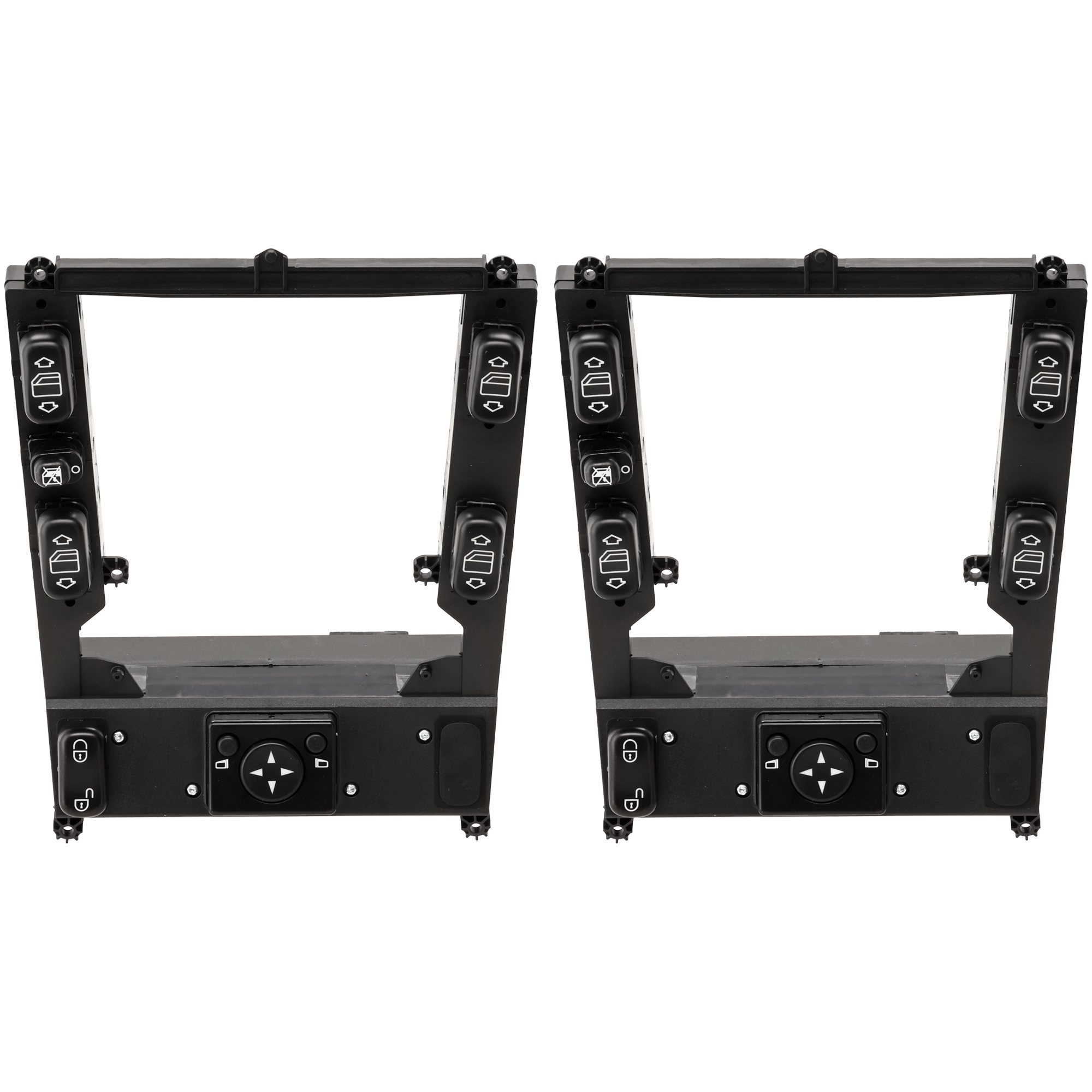 AM ML500 ML350-04-05 FRONT WINDOW SWITCH RH AND LH Black Plastic SKU SET JRM50520022-2 OEM 1638204510-1638206210-16382069