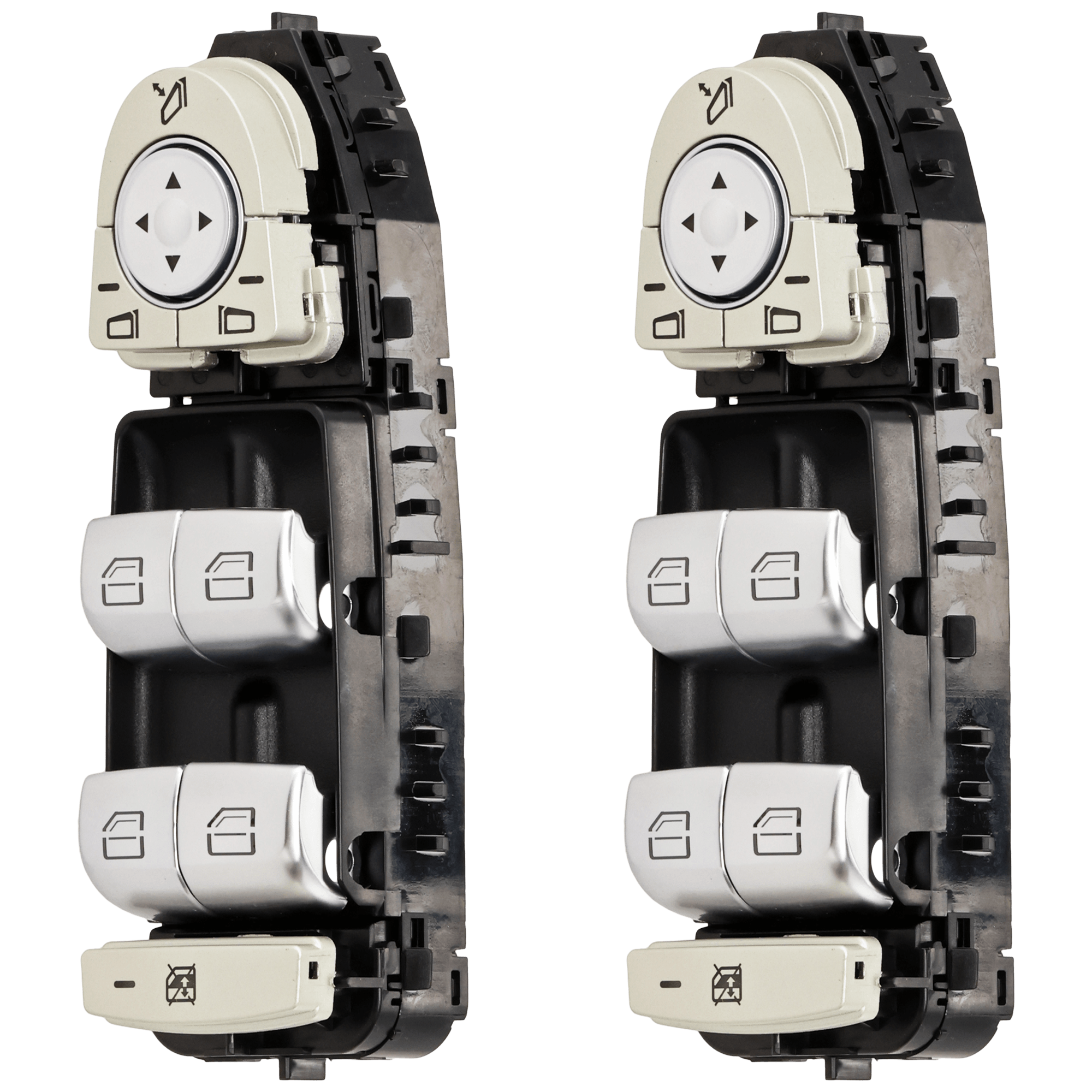 AM C300 C63 AMG S 15-17 FRONT WINDOW SWITCH RH AND LH Black Plastic SKU SET JRM50520025-2 OEM 2059056811