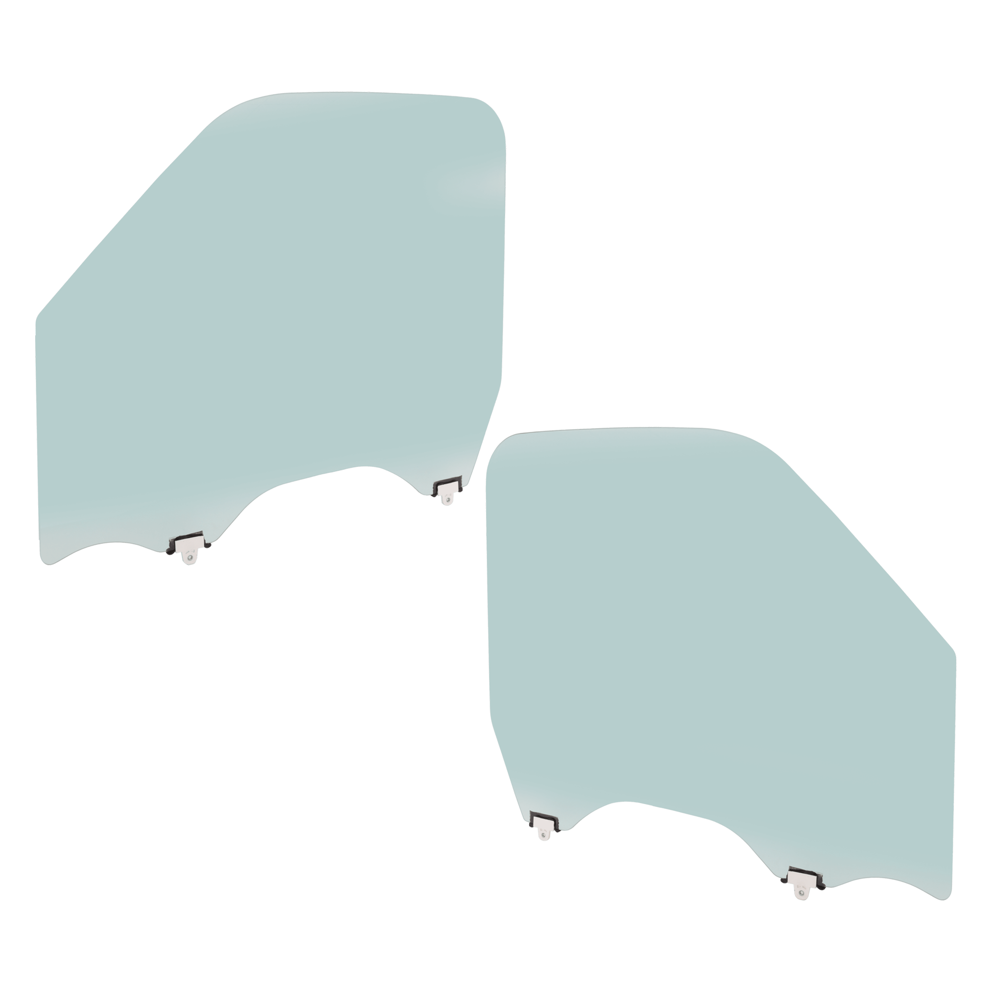 AM NISSAN NV SERIES FULL SIZE VAN 12-17 FRONT DOOR GLASS RH AND LH Green Tint w Clip SKU SET JRN48010033 OEM 803001PA0A 803011PA0A