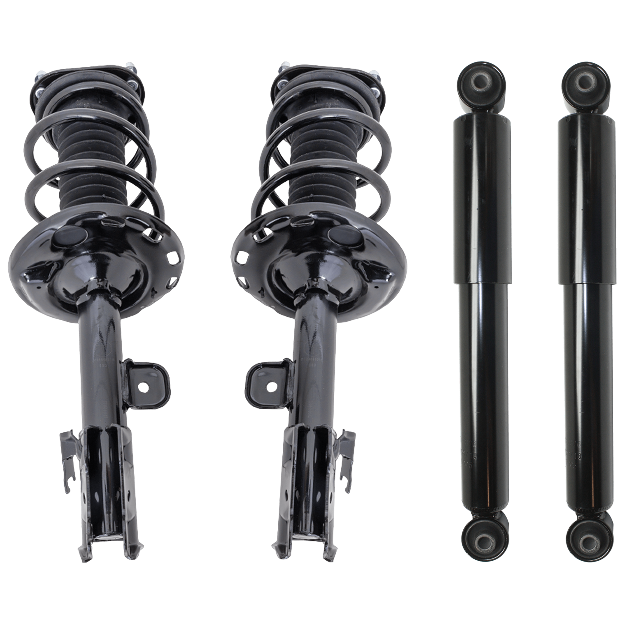AM RAV4-06-12 FRONT AND REAR SHOCK AND FULLY LOADED STRUT RH AND LH Gas Charged Twin tube Set of 4 SKU SET JRT28050015-4 OEM 11253-11255-172276-816931