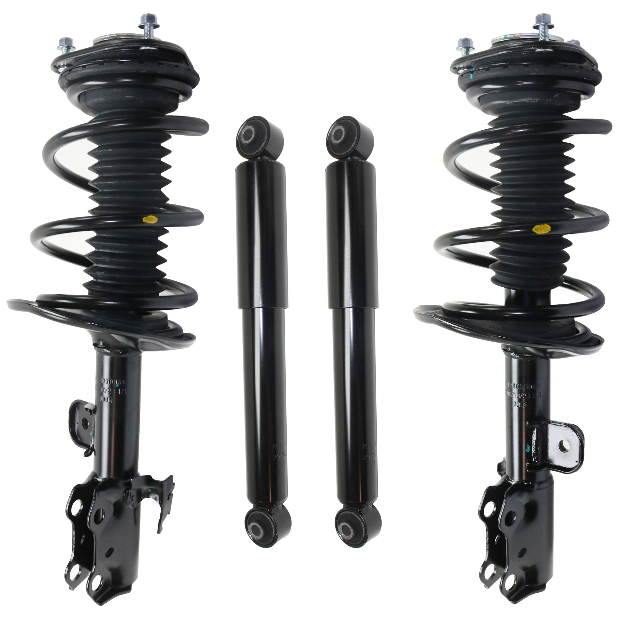 AM RAV4-06-12 FRONT AND REAR SHOCK AND FULLY LOADED STRUT RH AND LH Gas Charged Set of 4 SKU SET JRT28050043-4 OEM 272275-811391-817652-270154