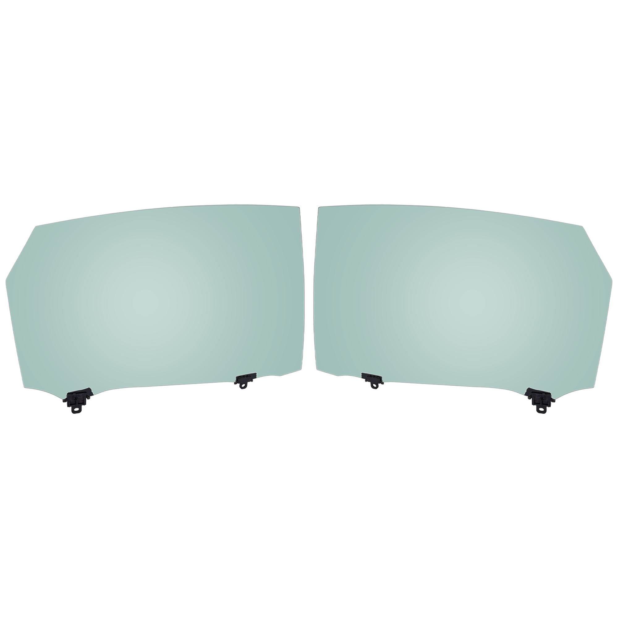 AM PRIUS 10-15 PRIUS PLUGIN 12-15 REAR DOOR GLASS RH AND LH Green Tint w Solar Clip SKU SET JRT48130021 OEM 6810347051-6810447051