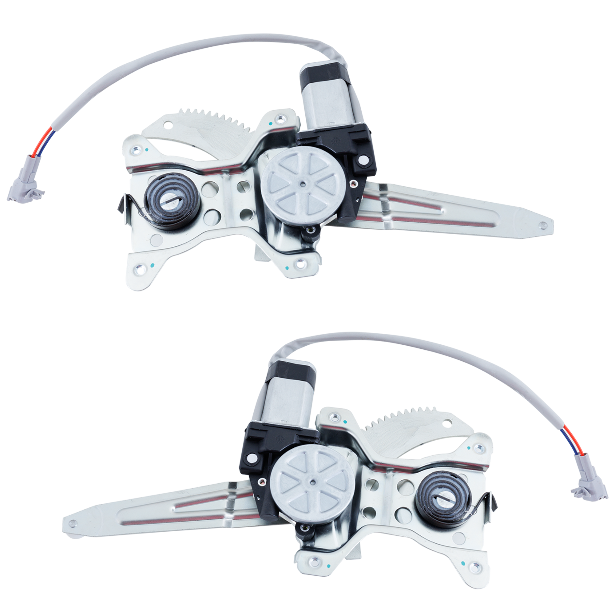 AM COROLLA 93-97 REAR WINDOW REGULATOR RH AND LH Power with Motor SKU SET JRT49170005 Partslink TO1550113 TO1551113 OEM 6980312080 PFM 6980412080 PFM