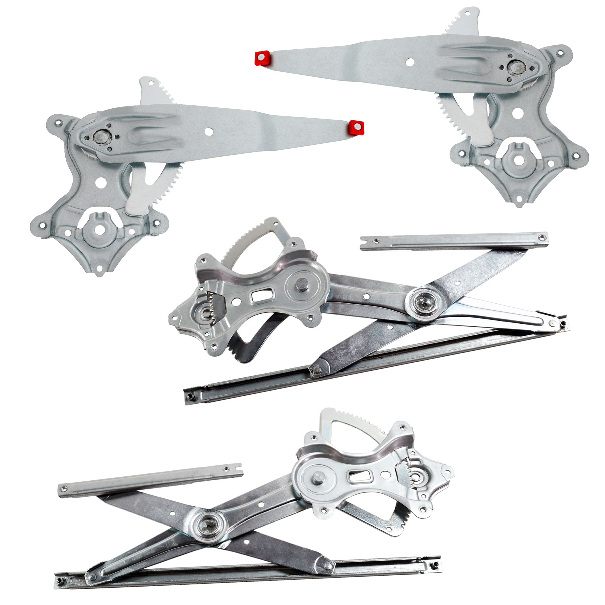 AM HIGHLANDER 01-07 FRONT AND REAR WINDOW REGULATOR RH AND LH Power w o Motor SKU SET JRT49170011-4 Partslink TO1350146 TO1351146 TO1550155 TO1551155 OEM 6980148020-6980248030-69803480