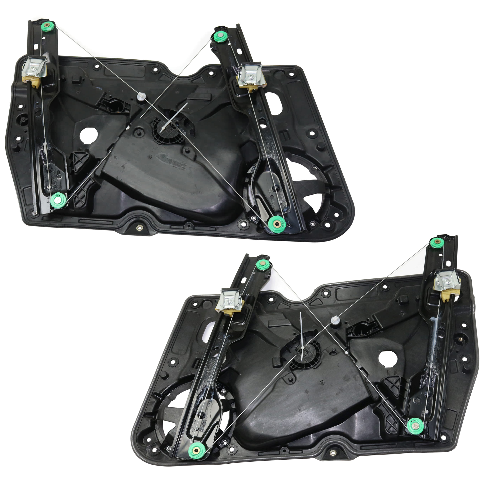 AM GOLF GTI 10-14 WINDOW REGULATOR Front RH and LH Carrier Module Power w o Motor w Panel Hatchback SKU SET JRV46290007 OEM 5K0837461D 5K0837462D