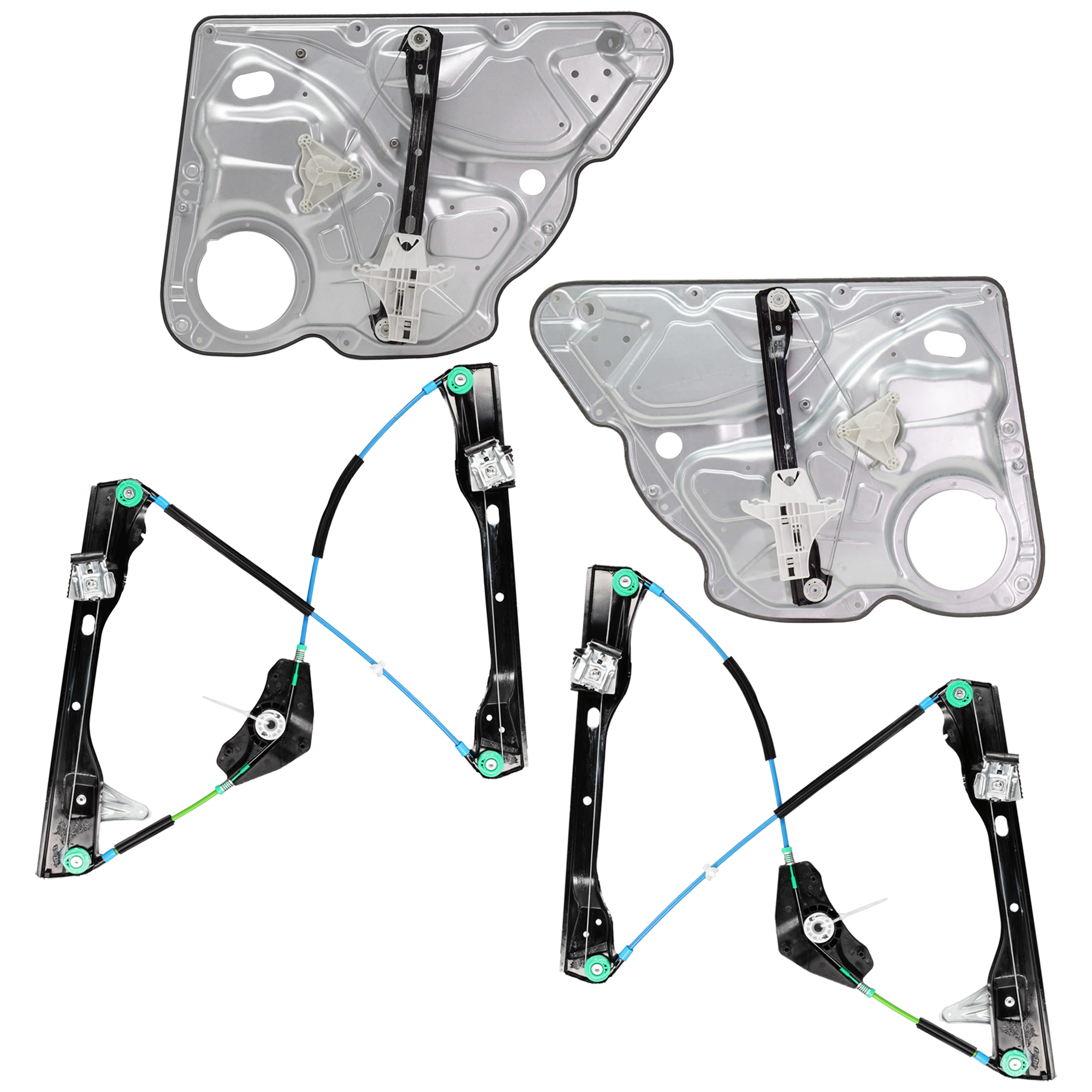 AM PASSAT 06-09 FRONT AND REAR WINDOW REGULATOR RH AND LH Power w o Motor and Panel SKU SET JRV49170001-4 OEM 3C1837461F 3C1837462F 3C583946