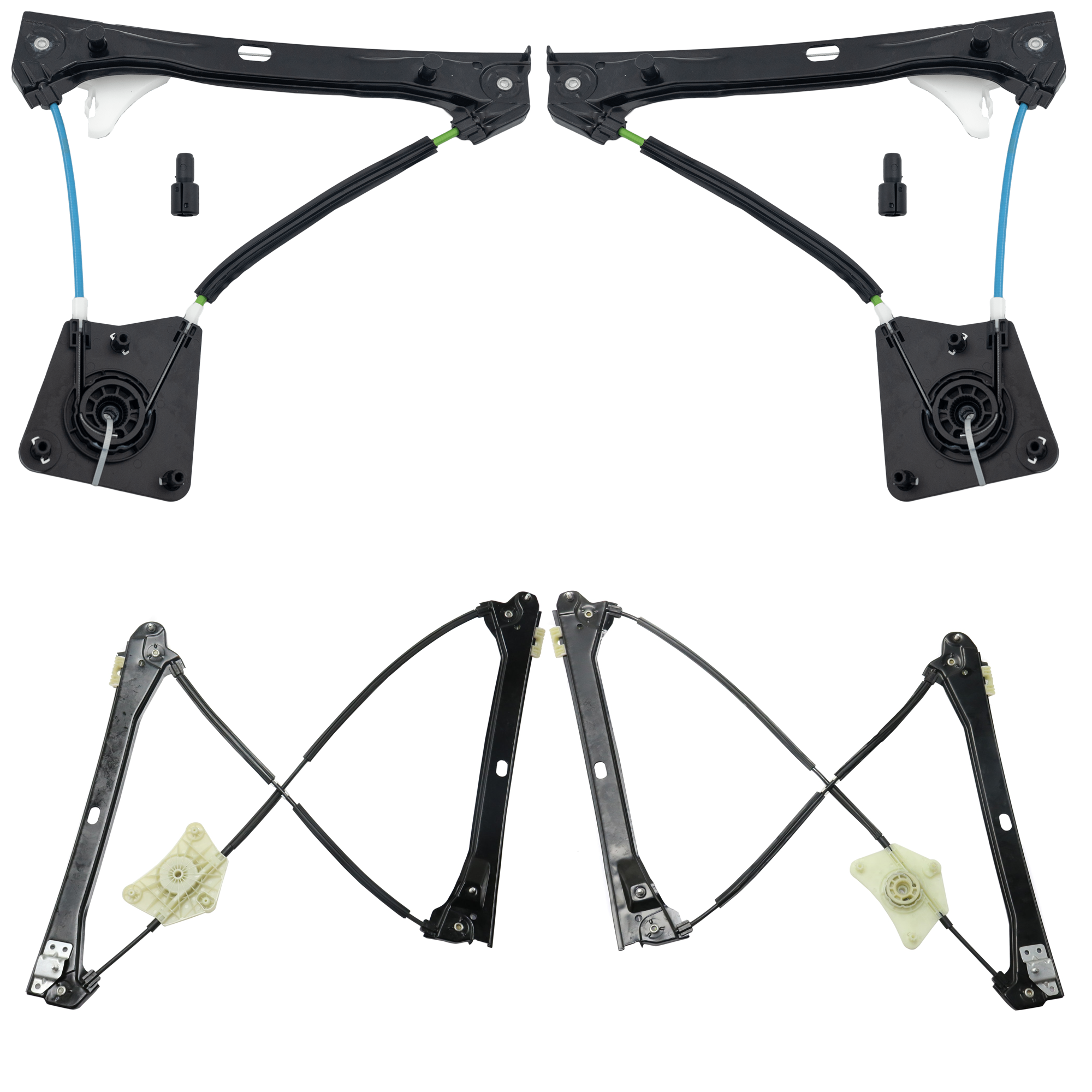 AM PASSAT 12-22 FRONT AND REAR WINDOW REGULATOR RH AND LH Power w o Motor SKU SET JRV49170005-4 Partslink VW1350124 VW1351124 VW1550111 VW1551111 OEM 561837461D 561837462D 56183946