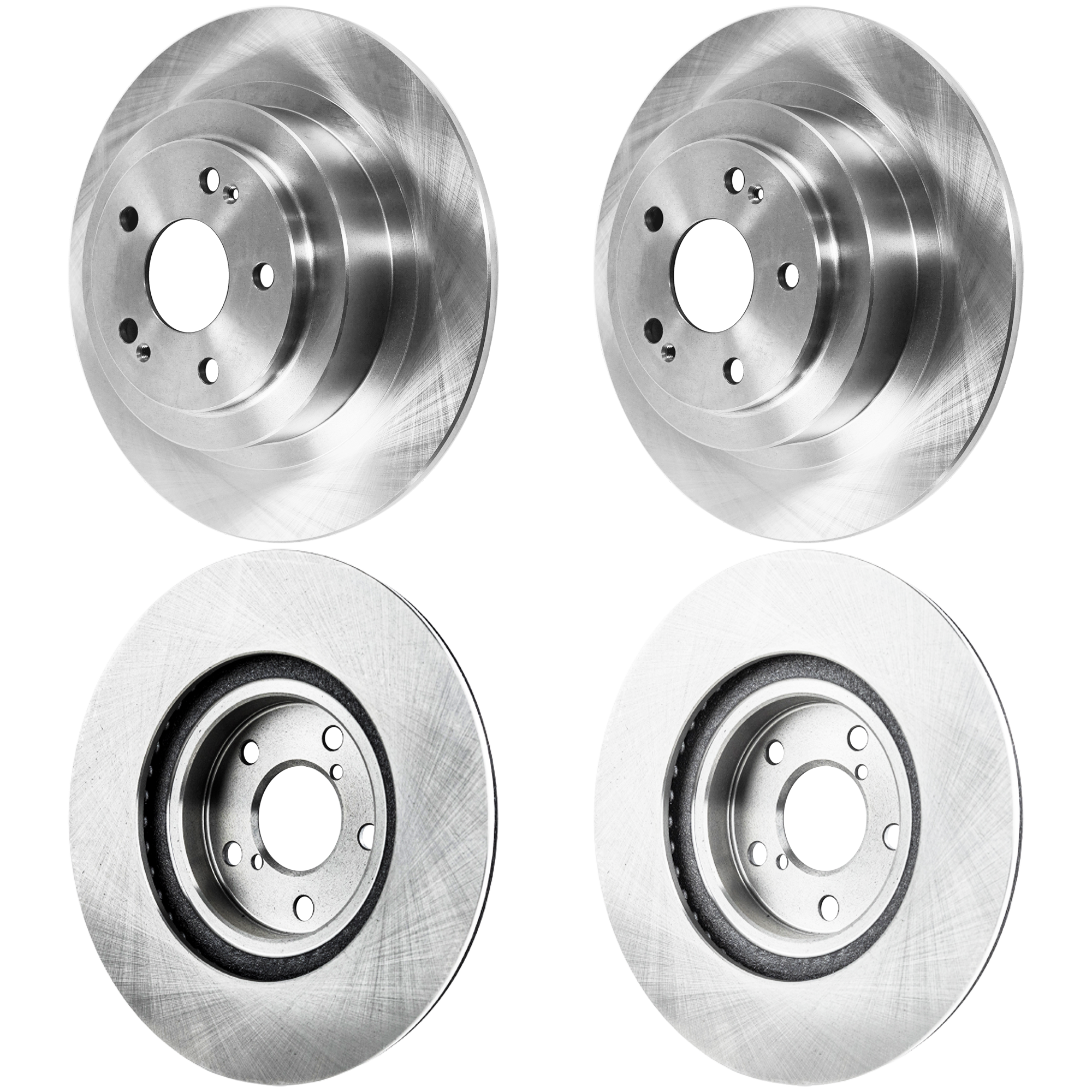 AM LEGACY 00-04 OUTBACK 00-00 FRONT AND REAR BRAKE DISC 4 Wheel Set Plain Surface Vented 5 Lugs SKU SET JS27110030-4 C OEM 26310AA091-26310AA092-26310AA1