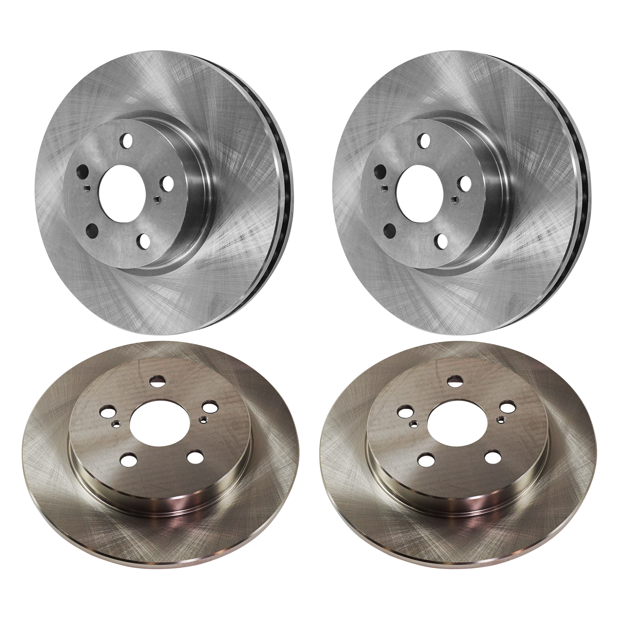 AM COROLLA 09-19 FRONT AND REAR BRAKE DISC 4 Wheel Set SKU SET JS27110053-4 OEM 4243102250-4243102200-42431123