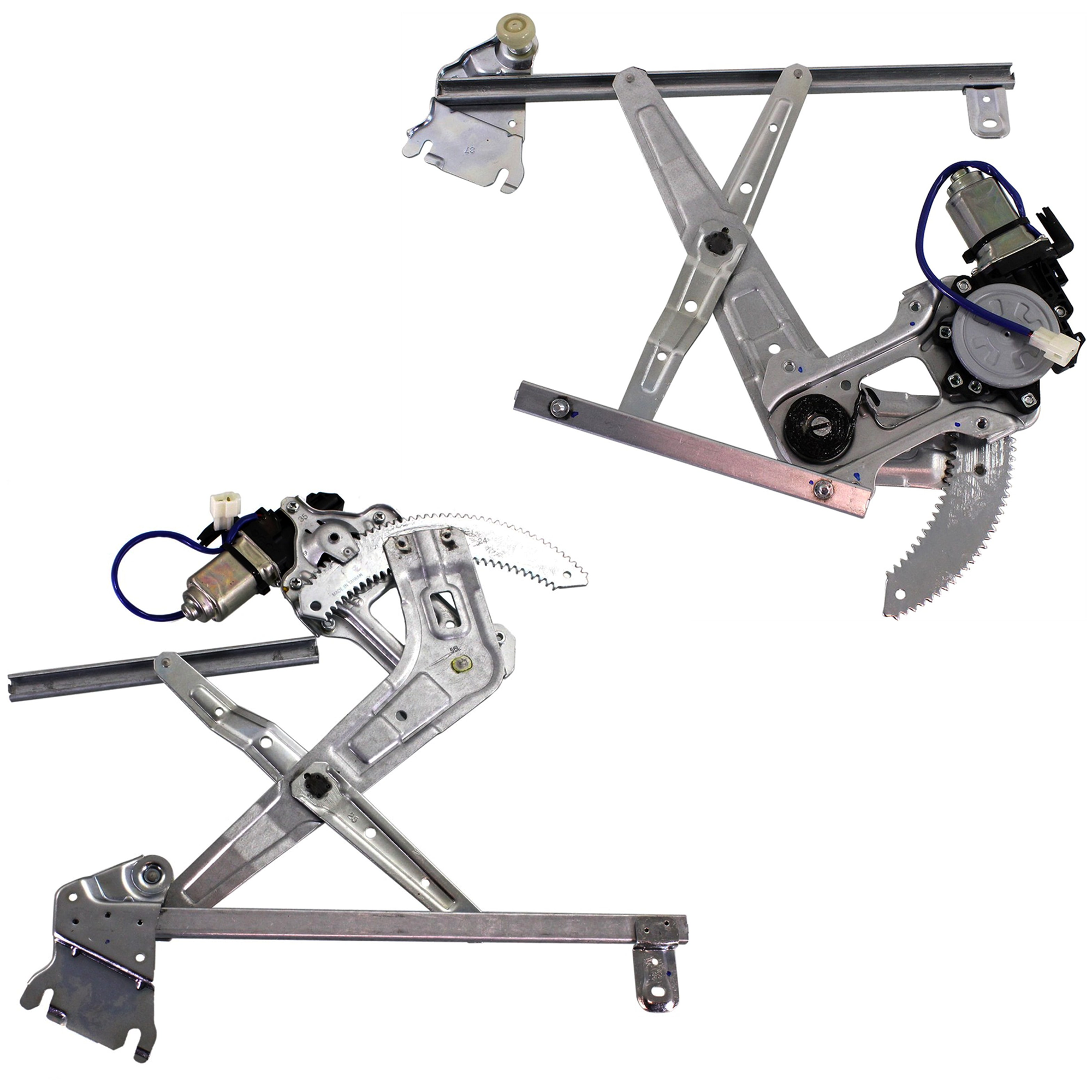 AM FORESTER 03-08 FRONT WINDOW REGULATOR RH AND LH Power With Motor SKU SET JS462923 Partslink SU1350117 SU1351117 OEM 61222SA002 PFM 61222SA012 PFM