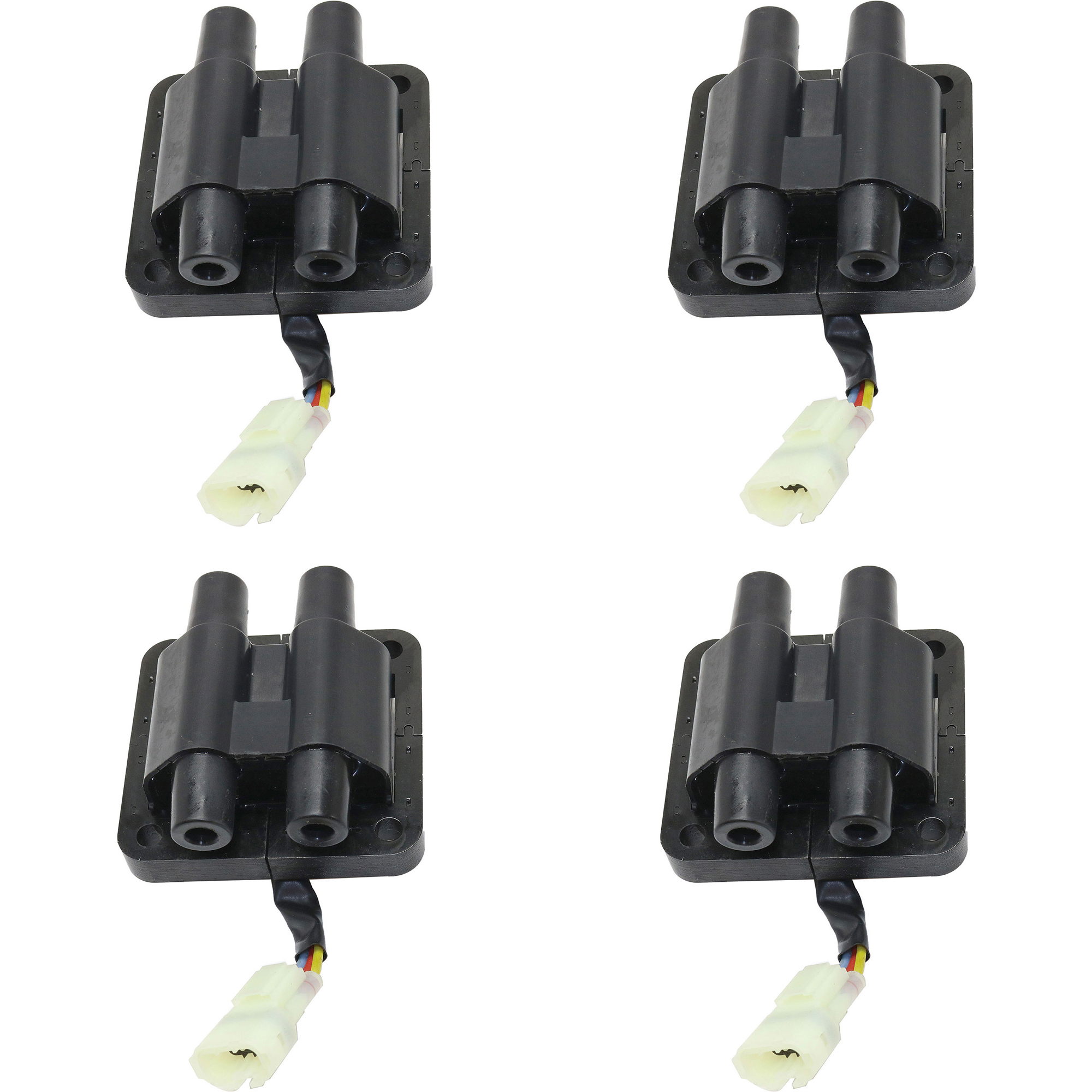 AM LEGACY 90-96 FORESTER 98-98 IGNITION COIL 3 Male Blade Terminals 12 Volts Coil Pack Design Set of 4 SKU SET JS504601-4