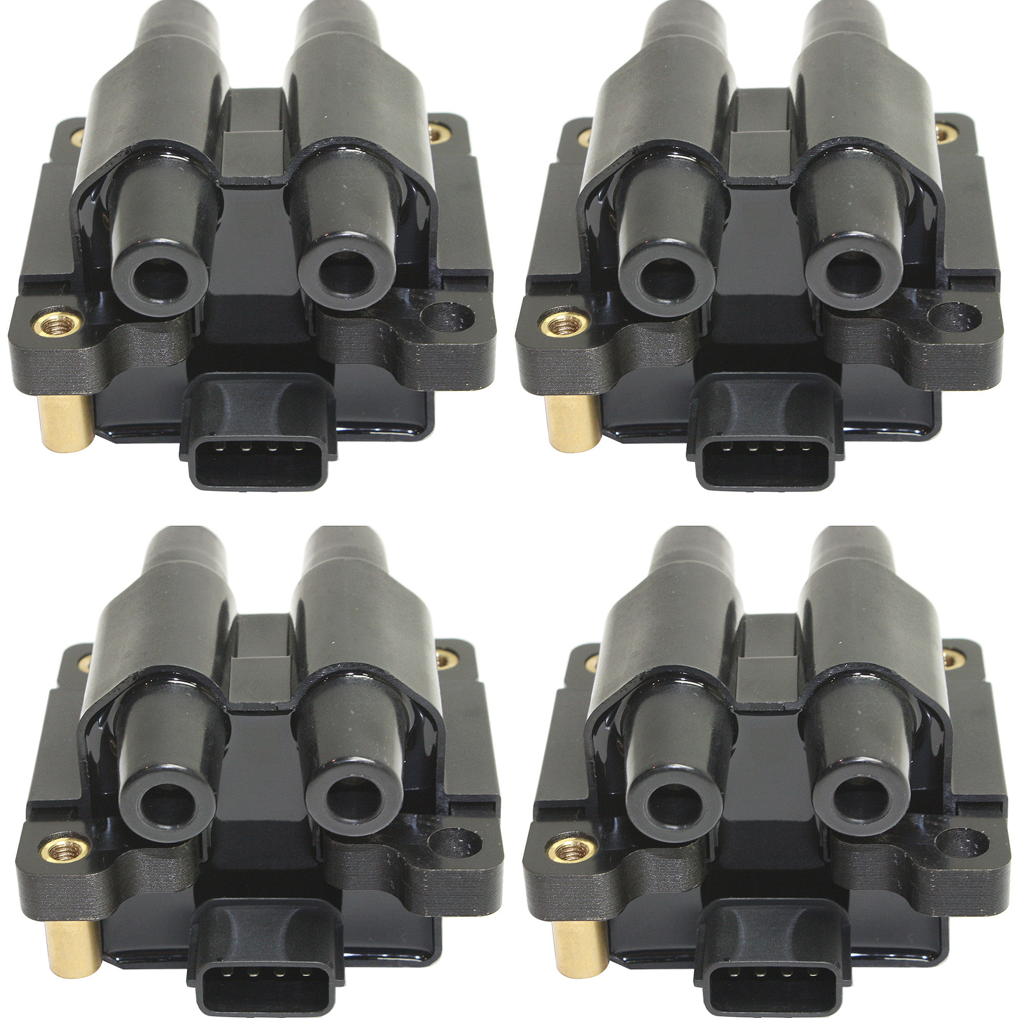 AM IMPREZA 05-10 FORESTER 05-08 IGNITION COIL Coil Pack 4 Cyl 2.5L 4 Male Terminals Blade Type External Mounting Location Oval Connector 12V Set of 4 SKU SET JS504621-4 OEM 48744-50128-230128-250128-3612