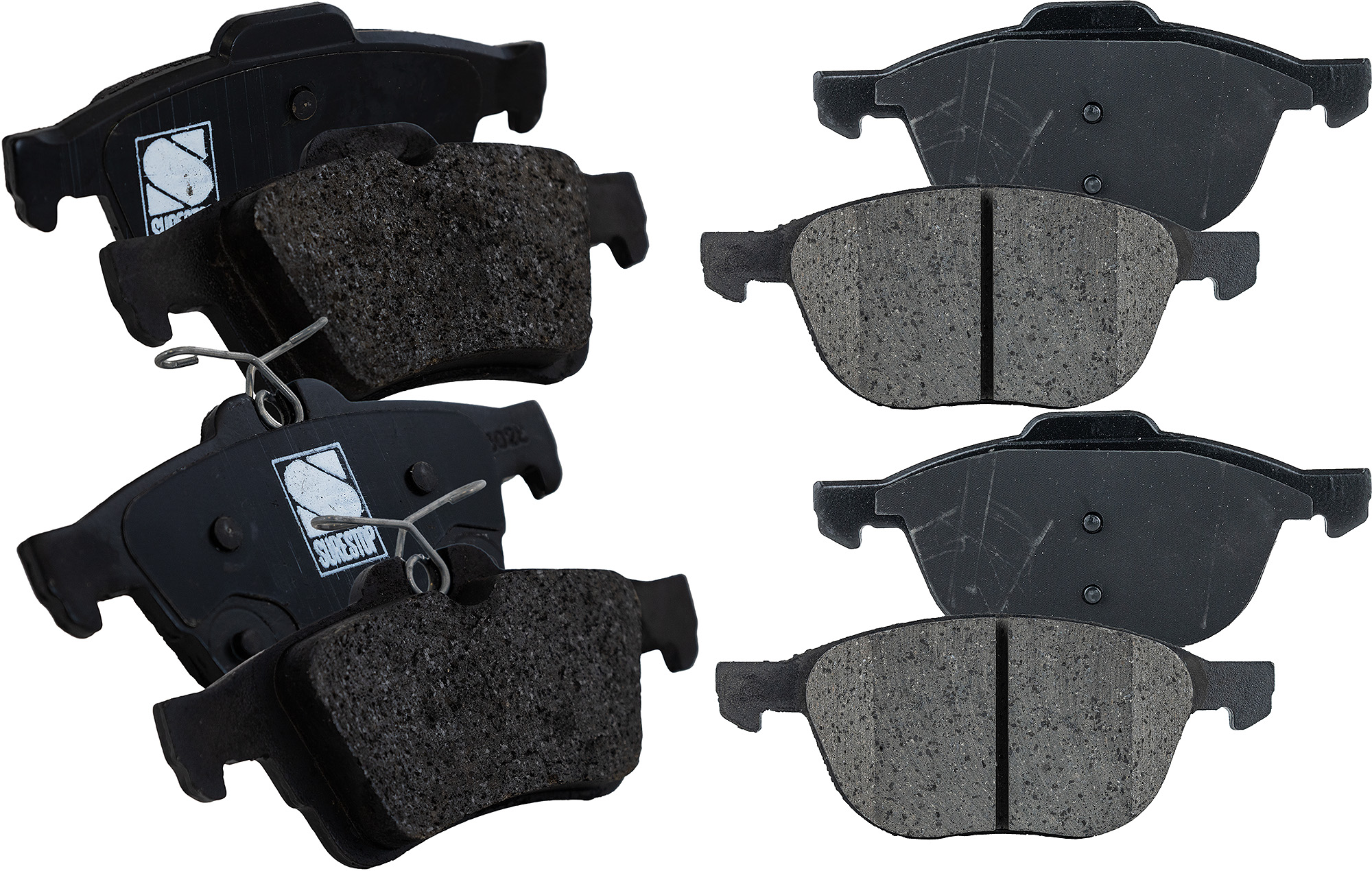 AM MAZDA 3-04-06 C70-06-13 FRONT AND REAR BRAKE PAD SET 4 Wheel Set SKU SET JSSCP1044-4 OEM 306817390-306835540-307150230