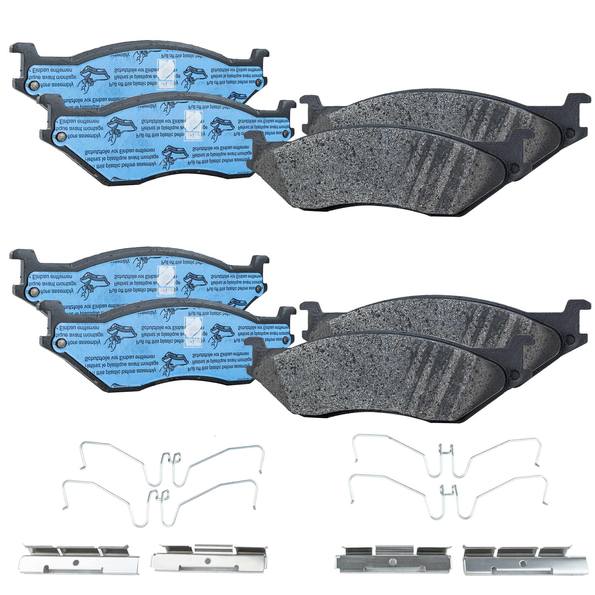 AM F 450 F 550 SUPER DUTY 05-16 FRONT AND REAR BRAKE PAD SET 4 Wheel Set SKU SET JSSCP1066-4 OEM 5C3Z2001BA 5C3Z2001BB 6051200C