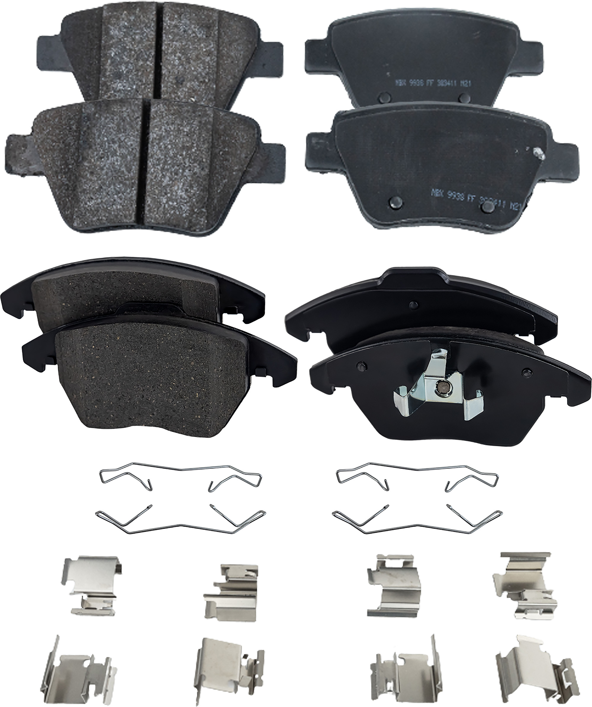 AM A3-10-10 JETTA 10-13 FRONT AND REAR BRAKE PAD SET 4 Wheel Set SKU SET JSSCP1107B 4 A OEM 1K0698151-1K0698151E 3C0698151