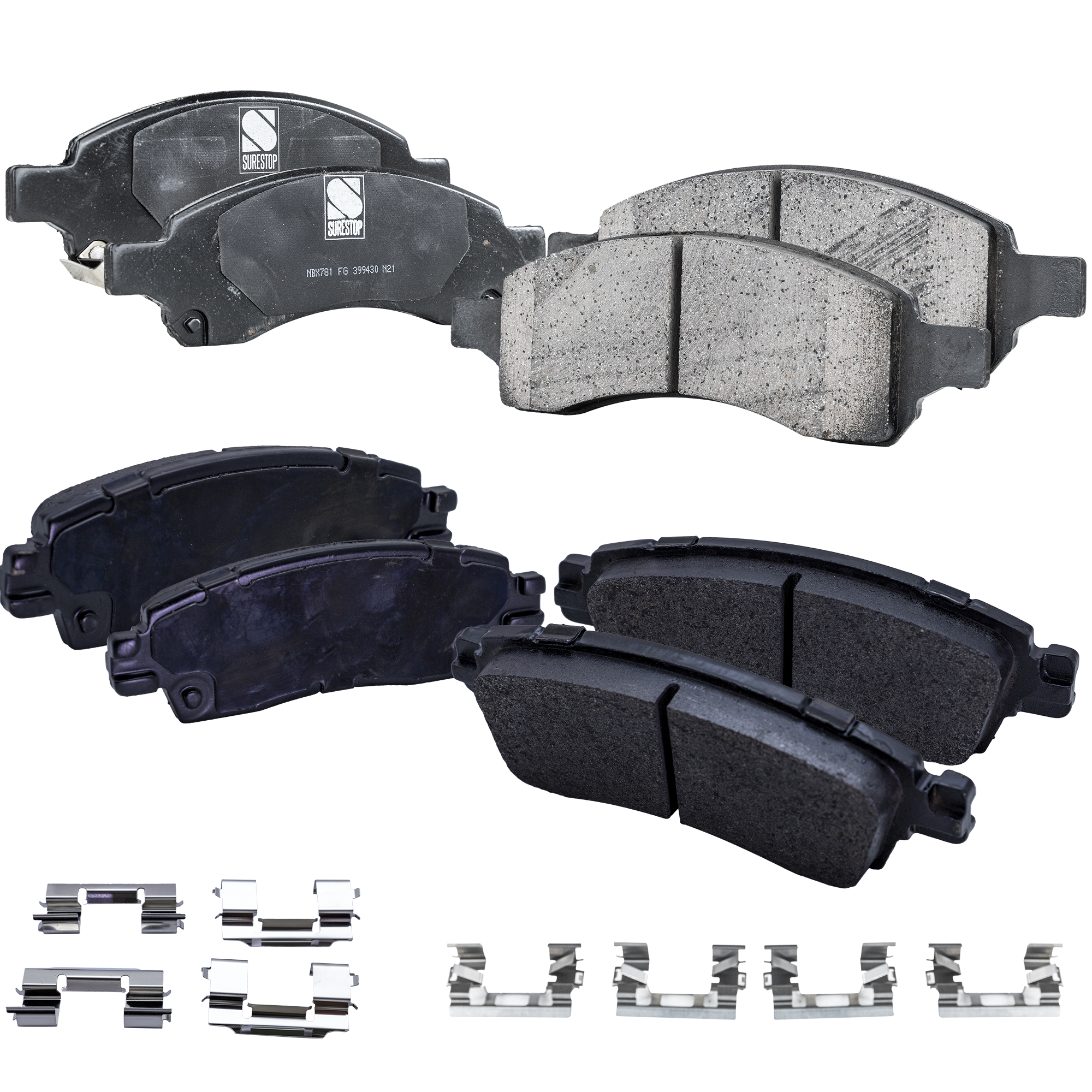 AM 9-7X TRAILBLAZER 06-09 FRONT AND REAR BRAKE PAD SET 4 Wheel Set SKU SET JSSCP1169-4 OEM 15855898-19122385-19149111-228
