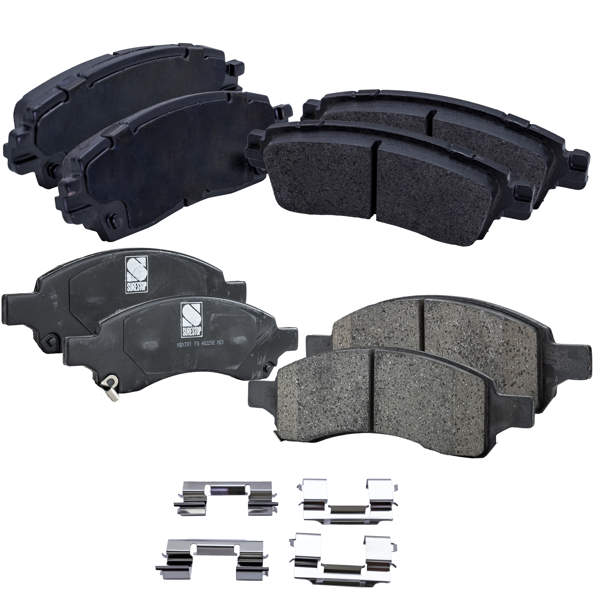 AM ACADIA 07-16 ENCLAVE 08-17 FRONT AND REAR BRAKE PAD SET 4 Wheel Set SKU SET JSSCP1169A 4 OEM 15855898-19122385-19149111-228