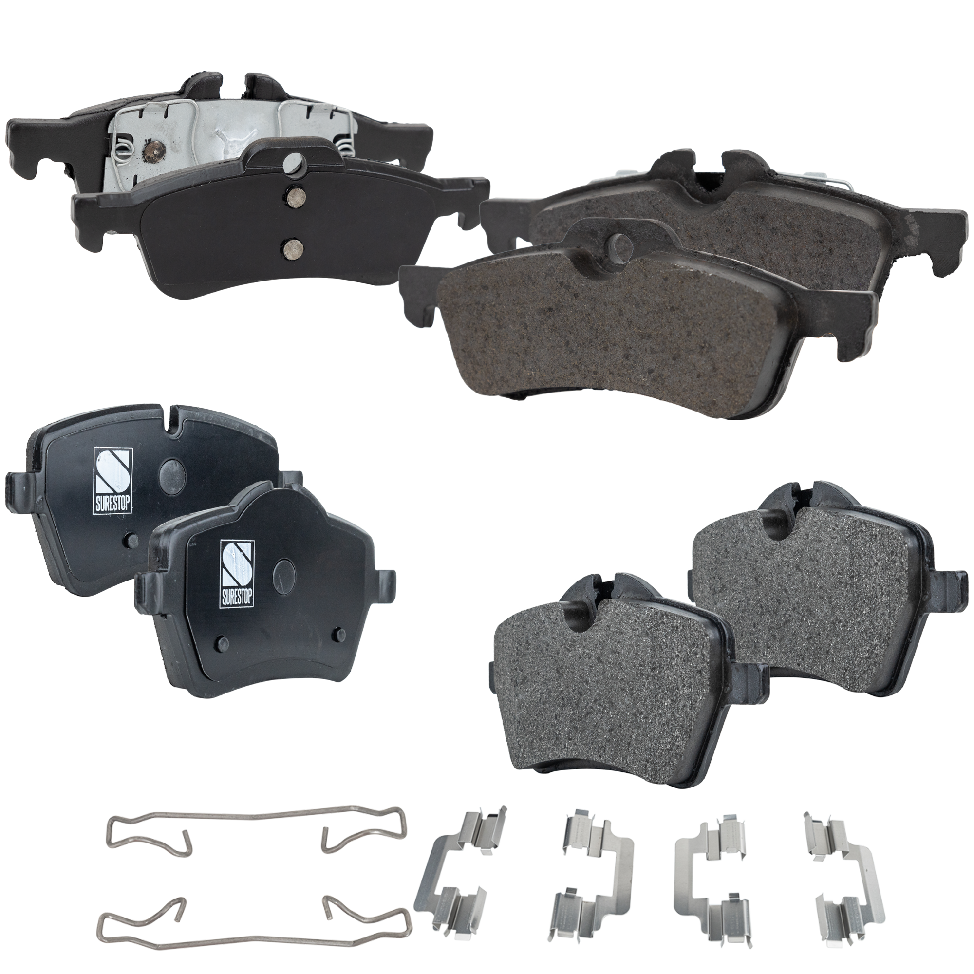 AM COOPER 02-08 FRONT AND REAR BRAKE PAD SET 4 Wheel Set SKU SET JSSCP1204A 4 A OEM 34116770251-34116778320-341167