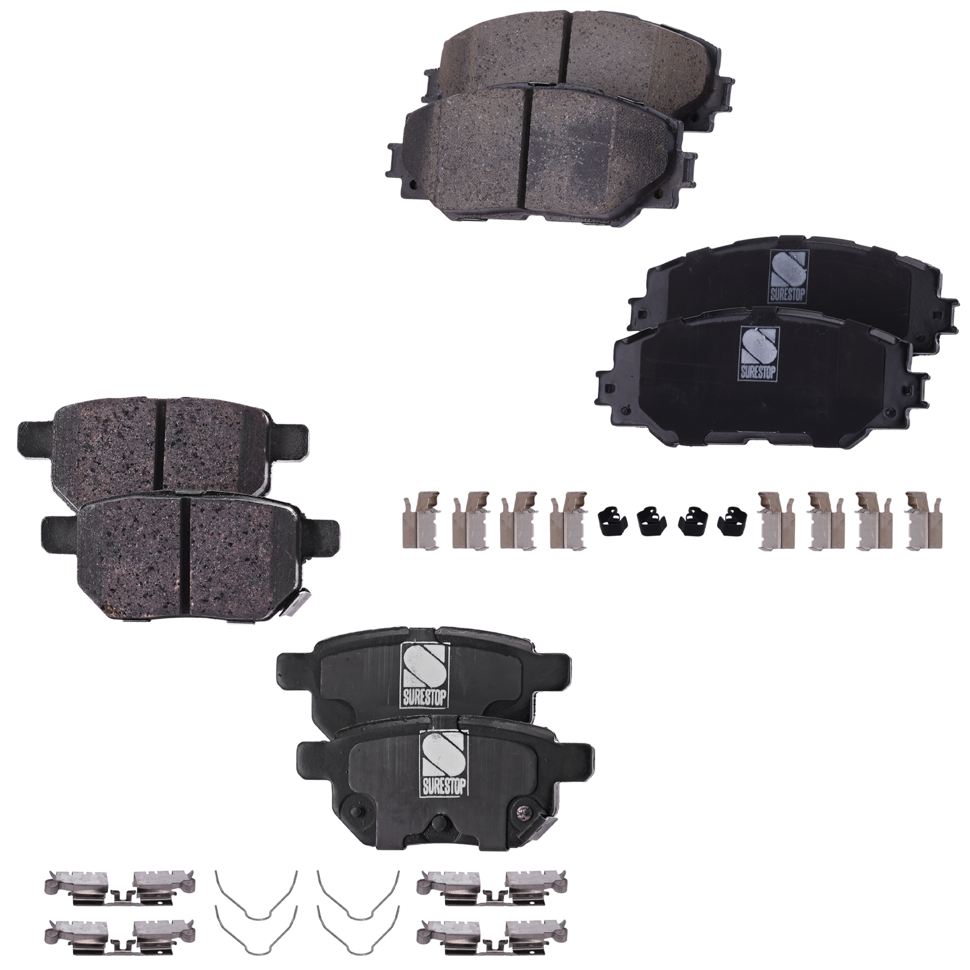 AM COROLLA 09-19 MATRIX 09-13 FRONT AND REAR BRAKE PAD SET 4 Wheel Set SKU SET JSSCP1210-4 OEM 0446502220-0446502240-044650R0