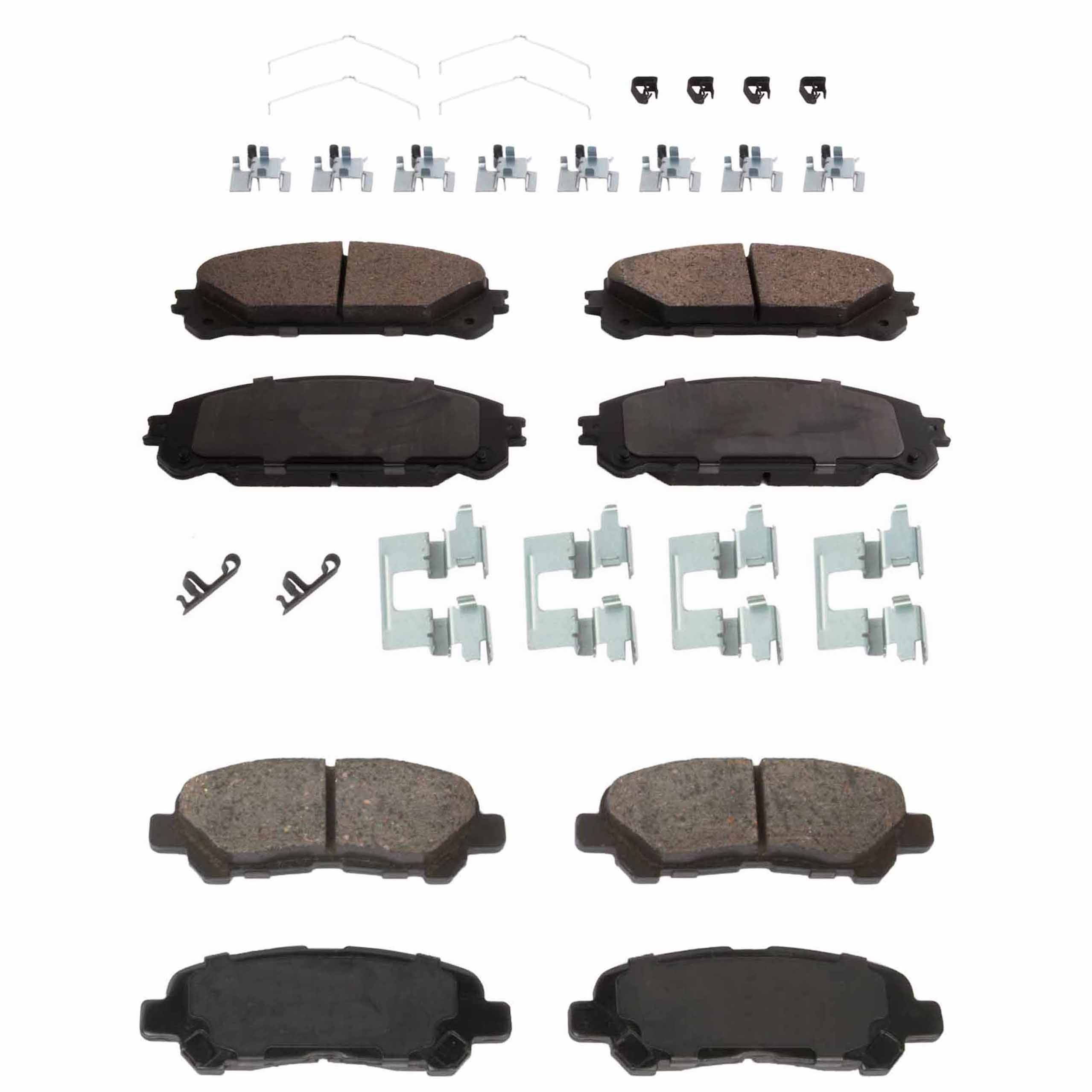 AM HIGHLANDER 08-13 FRONT AND REAR BRAKE PAD SET 4 Wheel Set SKU SET JSSCP1324-4 C OEM 0446502500-0446502560-044650E0
