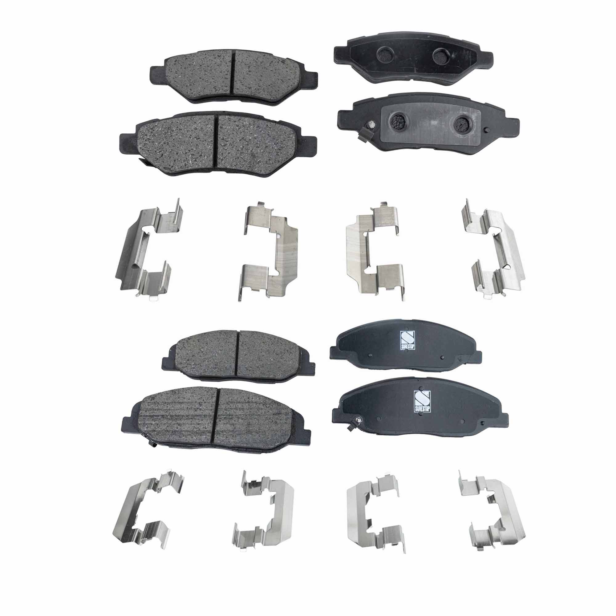AM CTS 09-14 FRONT AND REAR BRAKE PAD SET 4 Wheel Set SKU SET JSSCP1332-4 A OEM 20876917-20916095-20962994-258