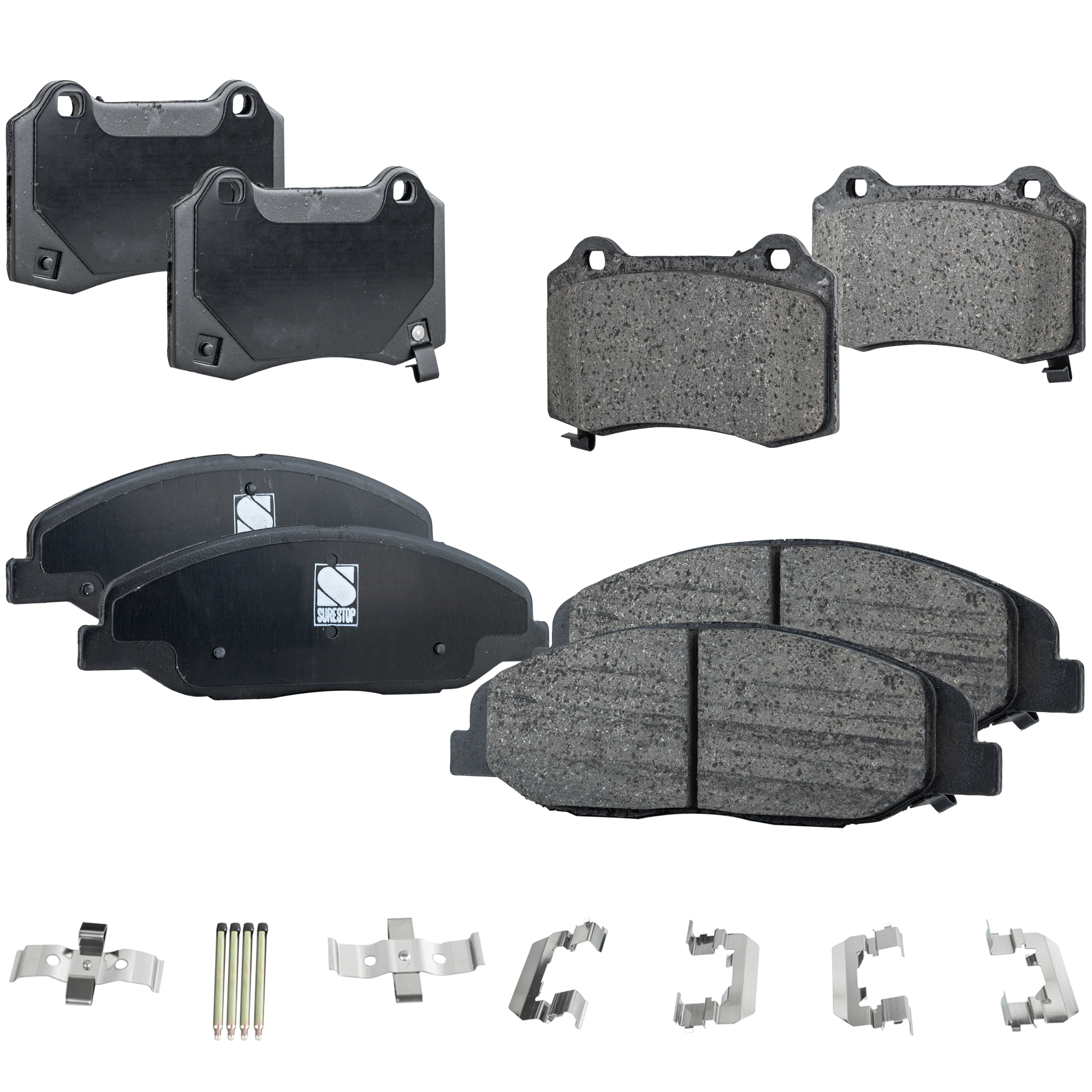 AM STS 09-11 FRONT AND REAR BRAKE PAD SET 4 Wheel Set SKU SET JSSCP1332-4 E OEM 22825195-25814699-5174327AA 51