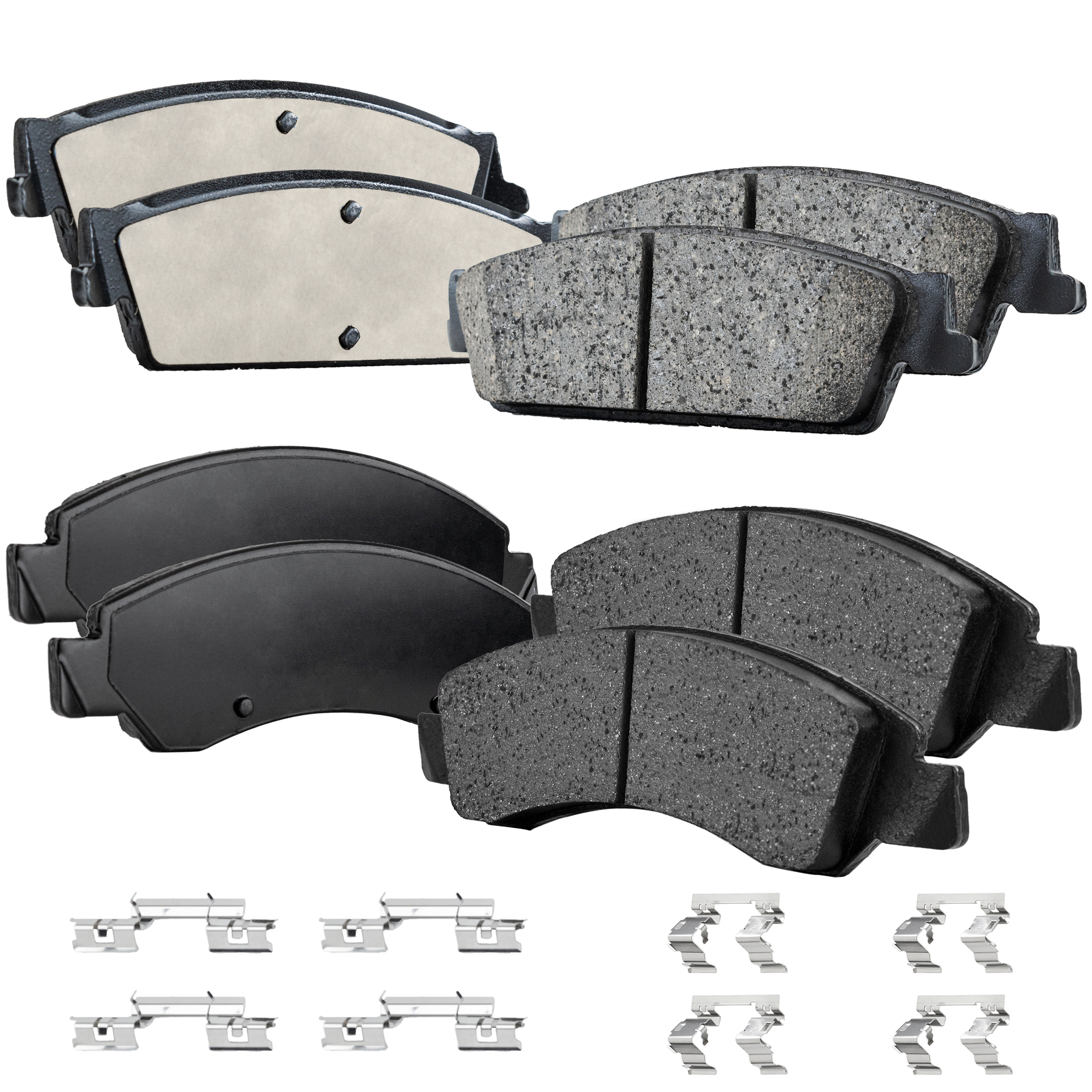 AM SILVERADO 1500-07-13 TAHOE 08-14 FRONT AND REAR BRAKE PAD SET 4 Wheel Set SKU SET JSSCP1363-2 OEM 15792633-15945636-19159252-193