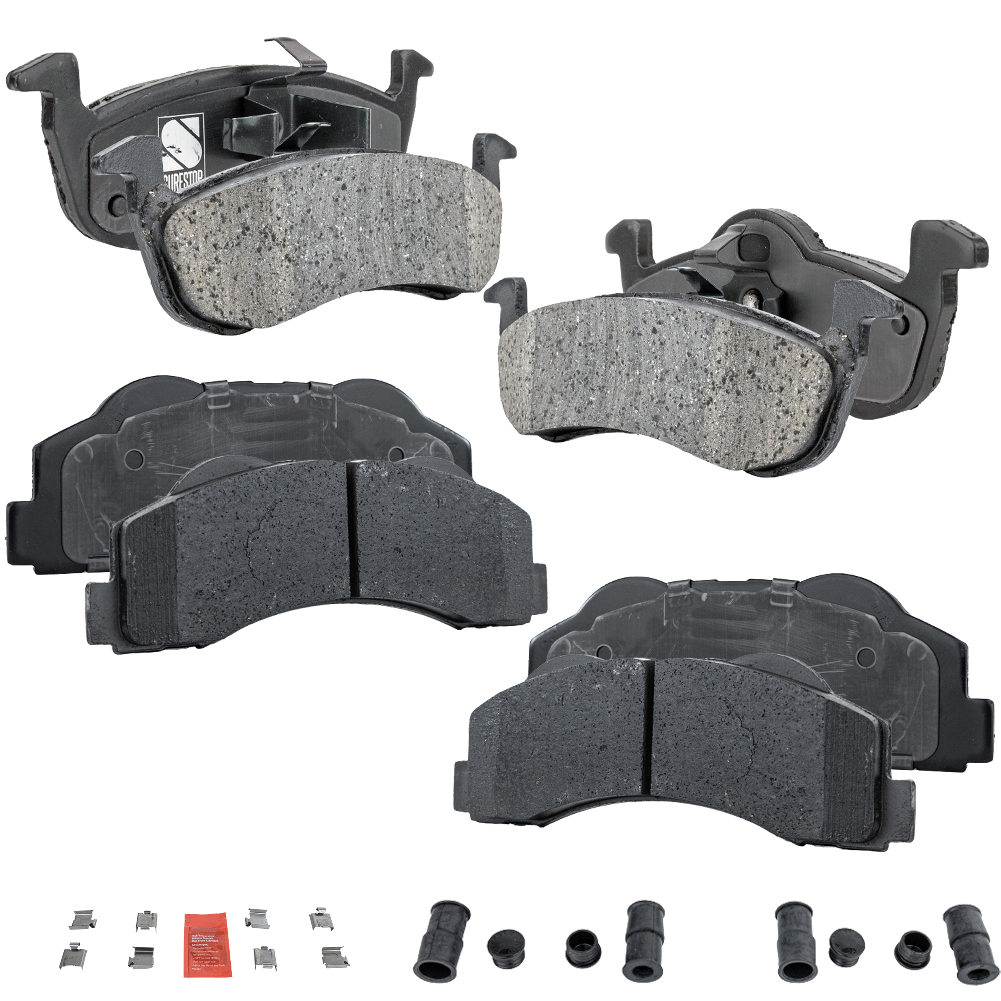 AM EXPEDITION 10-17 NAVIGATOR 11-17 FRONT AND REAR BRAKE PAD SET 4 Wheel Set SKU SET JSSCP1414-4 A OEM 7L1Z2200A 7L1Z2200B BL1Z2200A