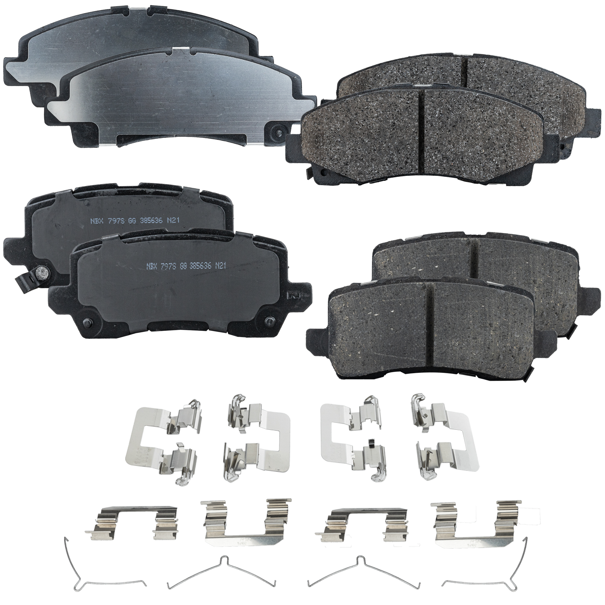 AM TLX 15-20 FRONT AND REAR BRAKE PAD SET 4 Wheel Set SKU SET JSSCP1584-4 A OEM 43022TY2A00-43022TY2A01-43022T
