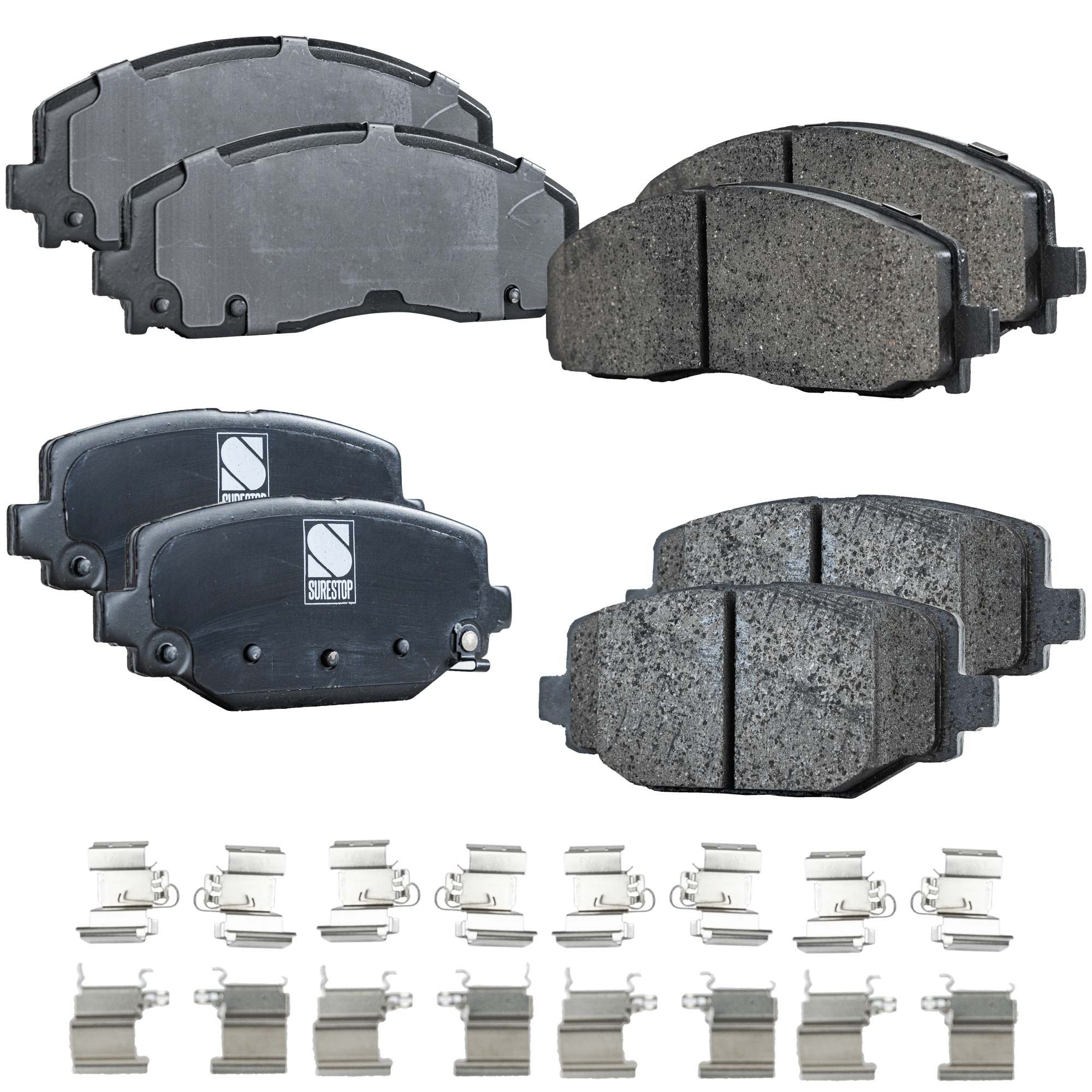AM TOWN COUNTRY 12-16 GRAND CARAVAN 12-20 FRONT AND REAR BRAKE PAD SET 4 Wheel Set SKU SET JSSCP1589-4 A OEM 68144163AA 68144163AB 68144163