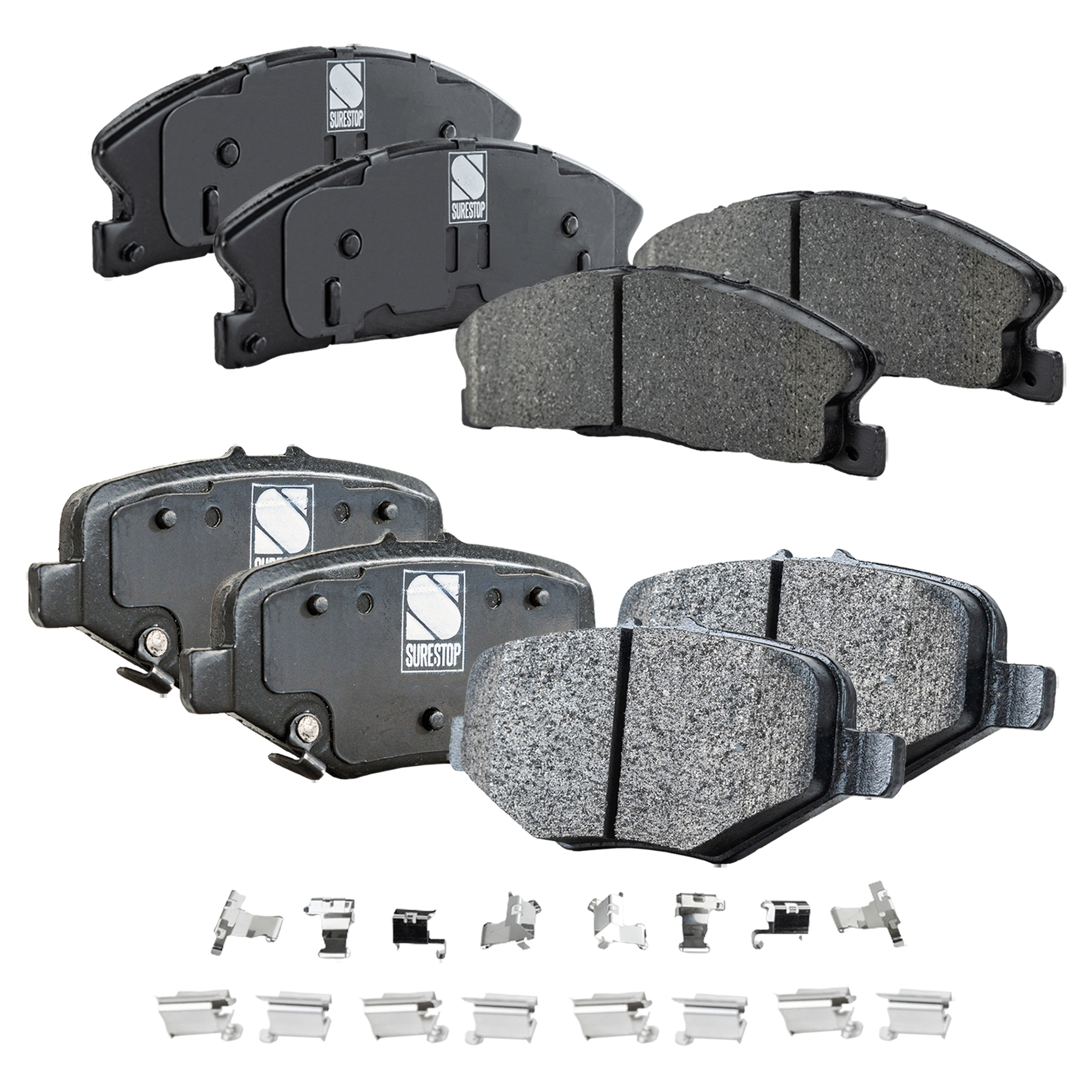 AM EXPLORER 13-14 FRONT AND REAR BRAKE PAD SET 4 Wheel Set SKU SET JSSCP1611-4 A OEM DG1Z2001A DG1Z2001D FU2Z2V001E