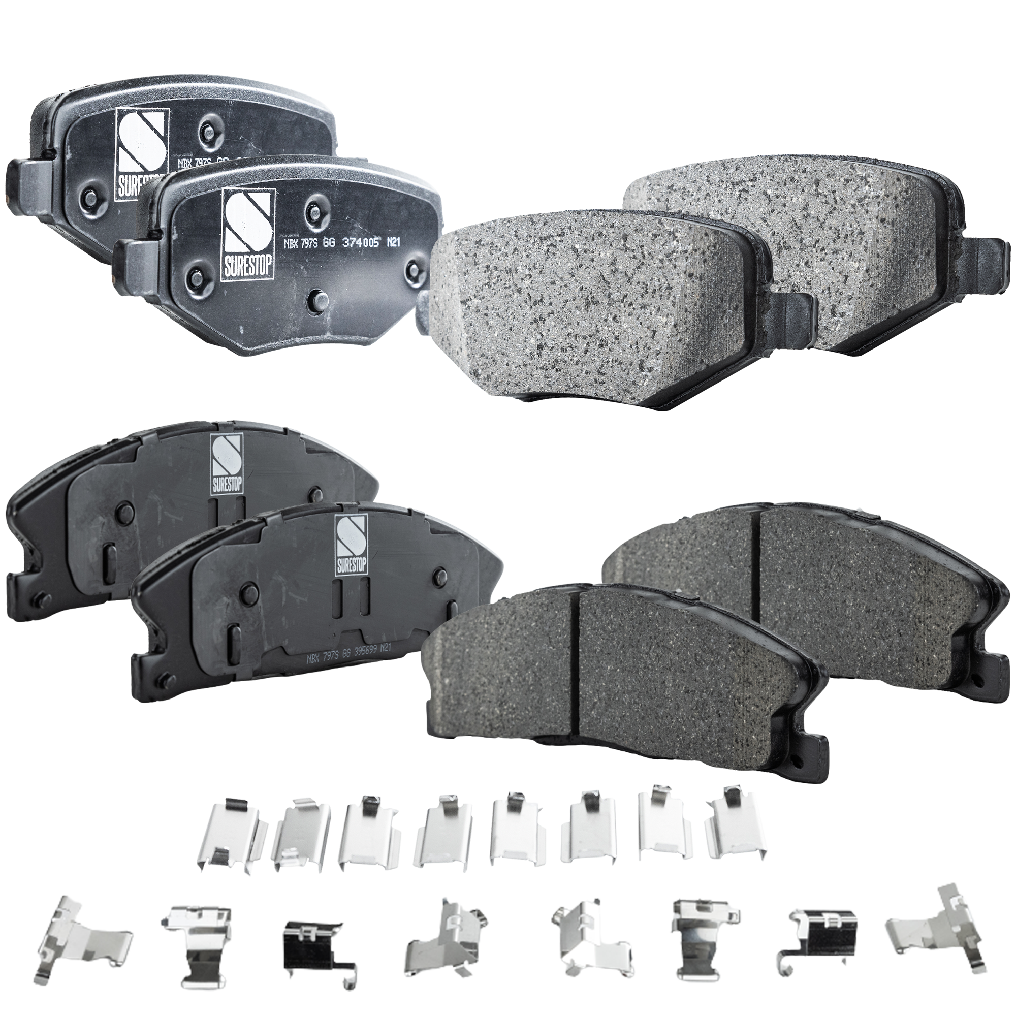 AM EXPLORER 13-15 FRONT AND REAR BRAKE PAD SET 4 Wheel Set SKU SET JSSCP1611-4 OEM 8A8Z2200A AA8Z2200A AG1Z2200A