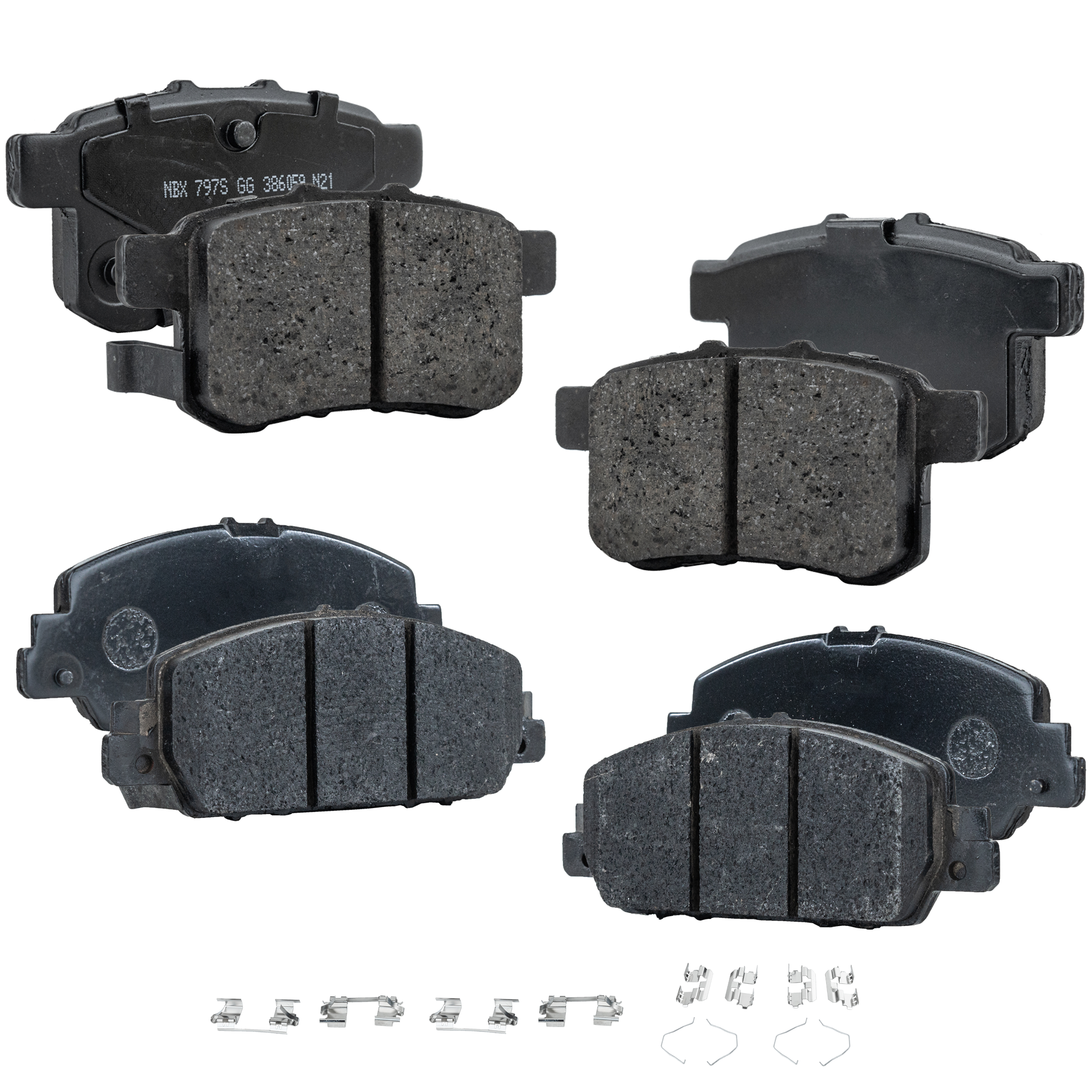 AM ACCORD 13-17 FRONT AND REAR BRAKE PAD SET 4 Wheel Set SKU SET JSSCP1654-4 B OEM 43022TA0A40-43022TA0A41-43022T