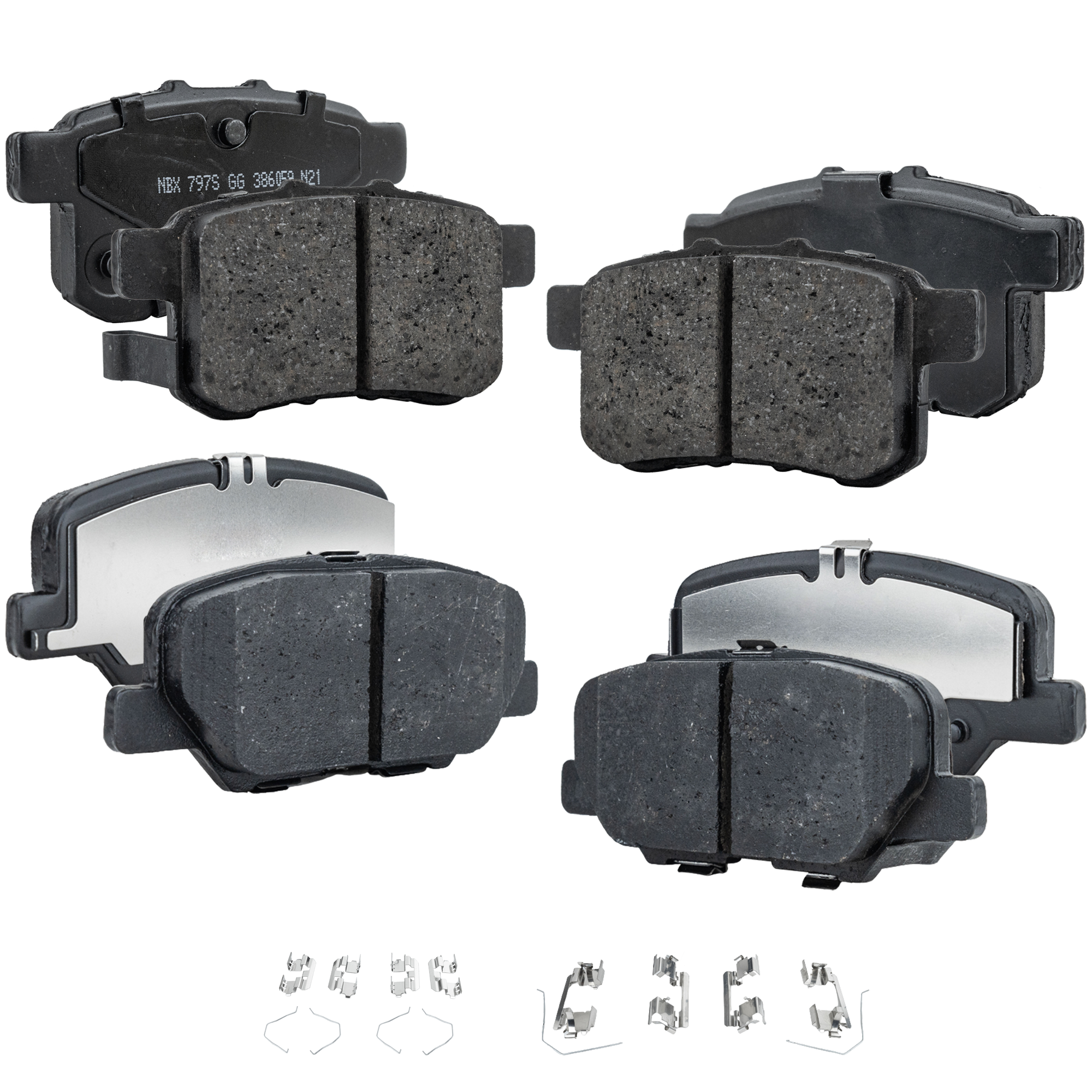 AM ACCORD 16-17 FRONT AND REAR BRAKE PAD SET 4 Wheel Set SKU SET JSSCP1697-4 D OEM 43022TA0A40-43022TA0A41-43022T