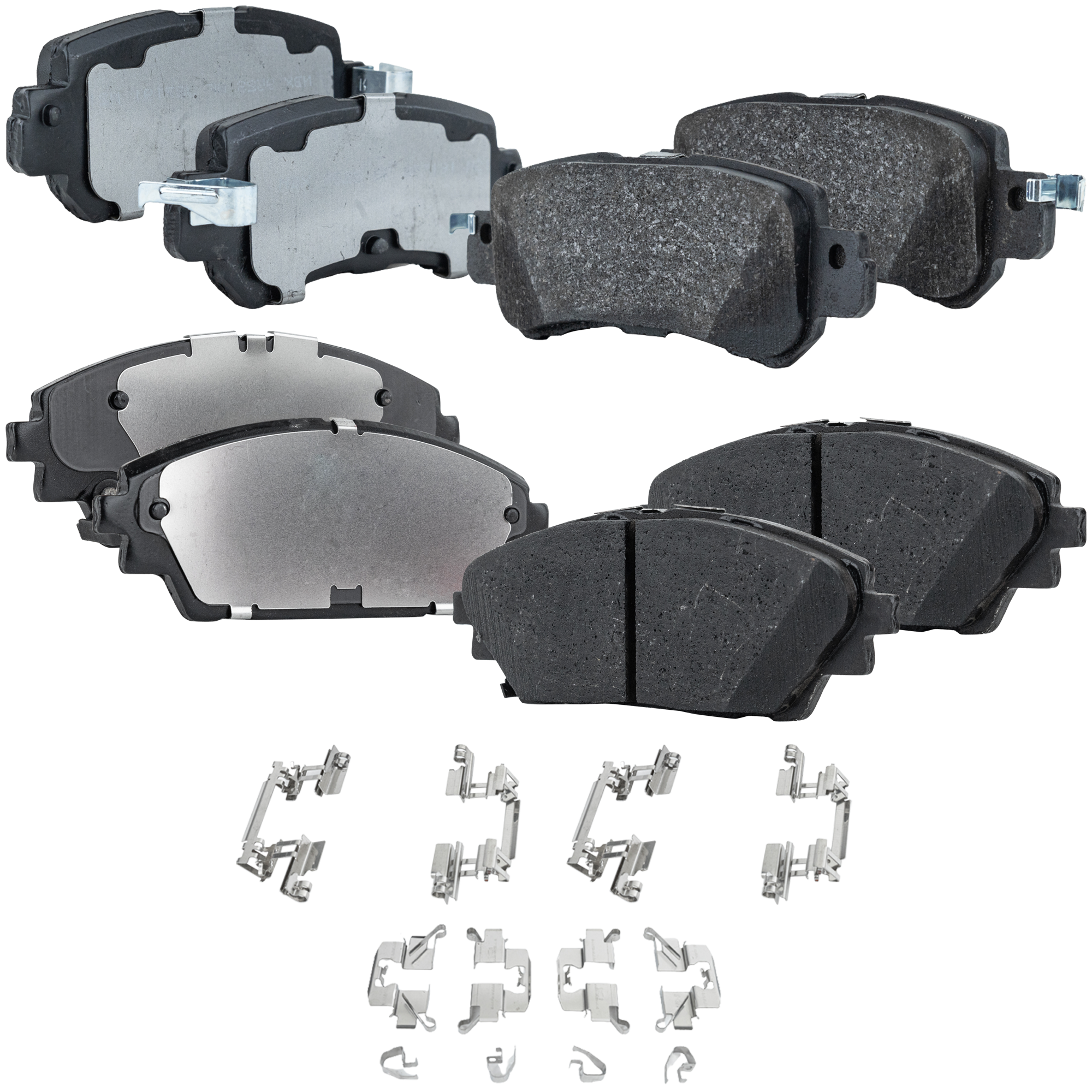 AM CX 3-16-17 FRONT AND REAR BRAKE PAD SET 4 Wheel Set SKU SET JSSCP1728-4 B OEM B4Y03328ZA B4Y03328ZB B6YS3328