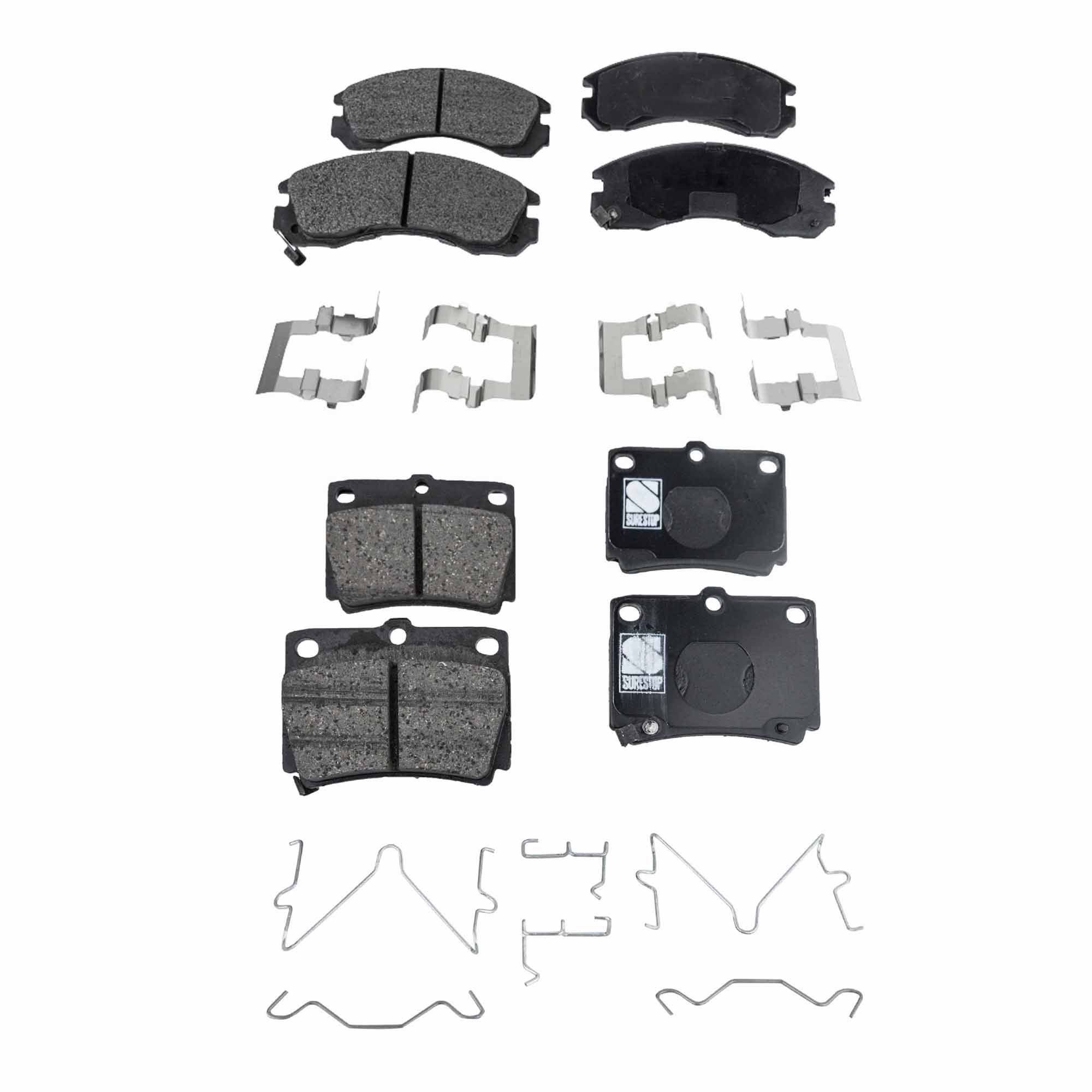 AM MONTERO SPORT 97-04 FRONT AND REAR BRAKE PAD SET 4 Wheel Set SKU SET JSSCP530-4 F OEM MB699452 MB895090 MB895091 MB8