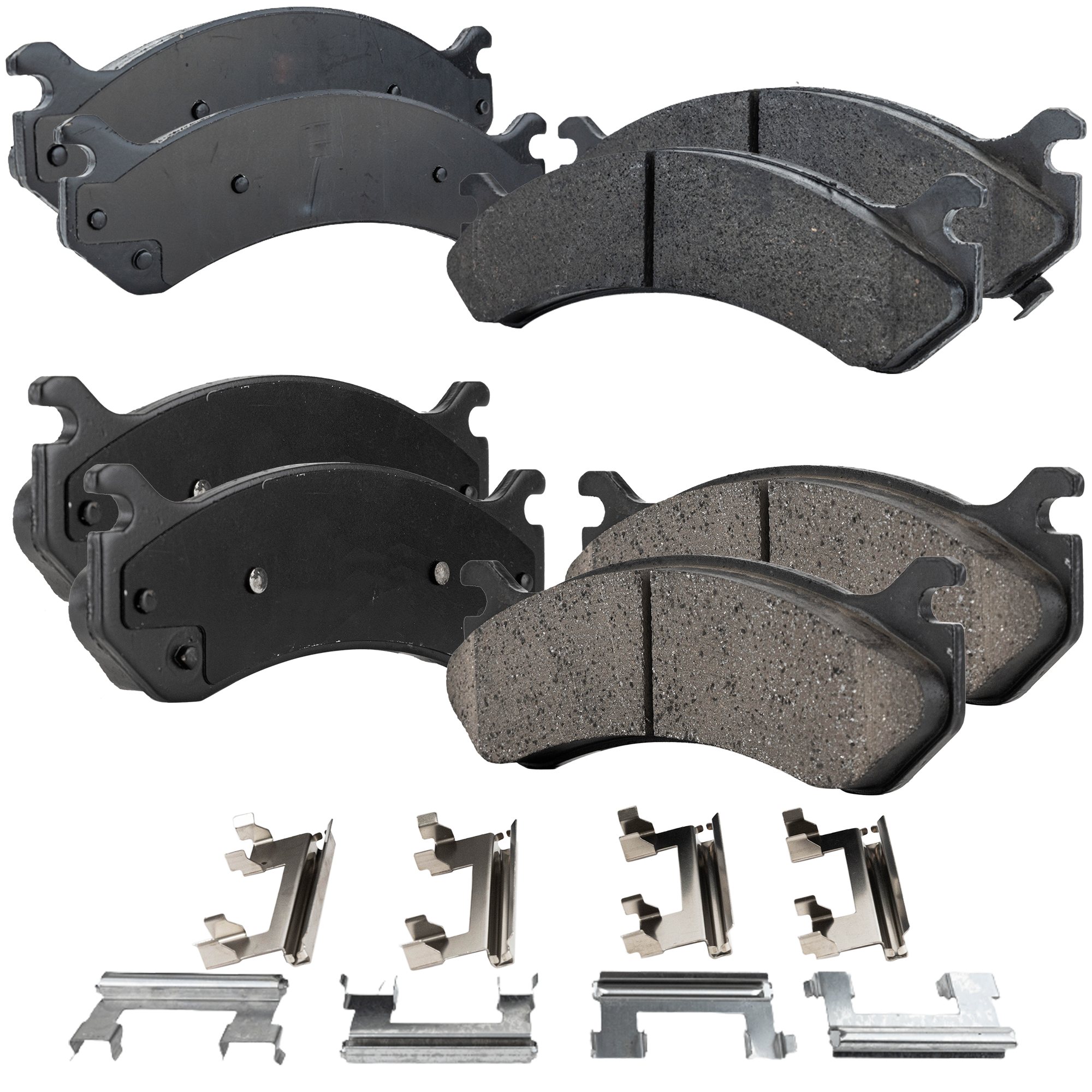 AM SILVERADO SIERRA FULL SIZE PICKUP 99-10 SUBURBAN 2500-00-13 FRONT AND REAR BRAKE PAD SET 4 Wheel Set SKU SET JSSCP784-4 C OEM 15886462-18026217-18041762-180