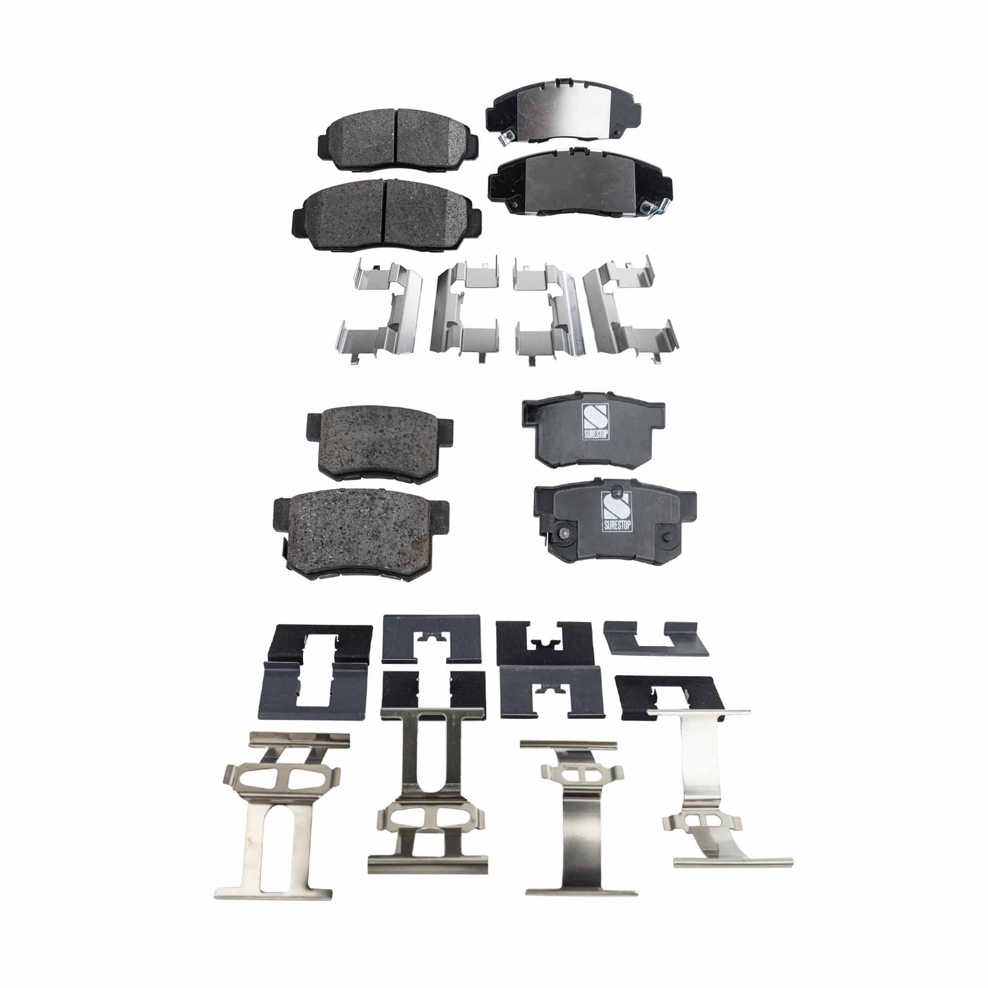 AM ACCORD 03-07 TSX 04-08 FRONT AND REAR BRAKE PAD SET 4 Wheel Set SKU SET JSSCP787-4 C OEM 43022S2A000-43022S5A500-4302