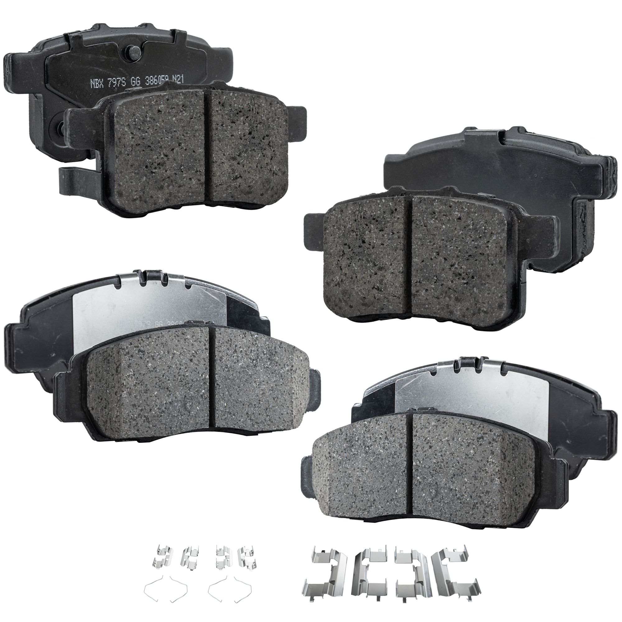 AM ACCORD 11-11 ACCORD 08-11 FRONT AND REAR BRAKE PAD SET 4 Wheel Set SKU SET JSSCP787-4 E OEM 43022TA0A40-43022TA0A41-43022T