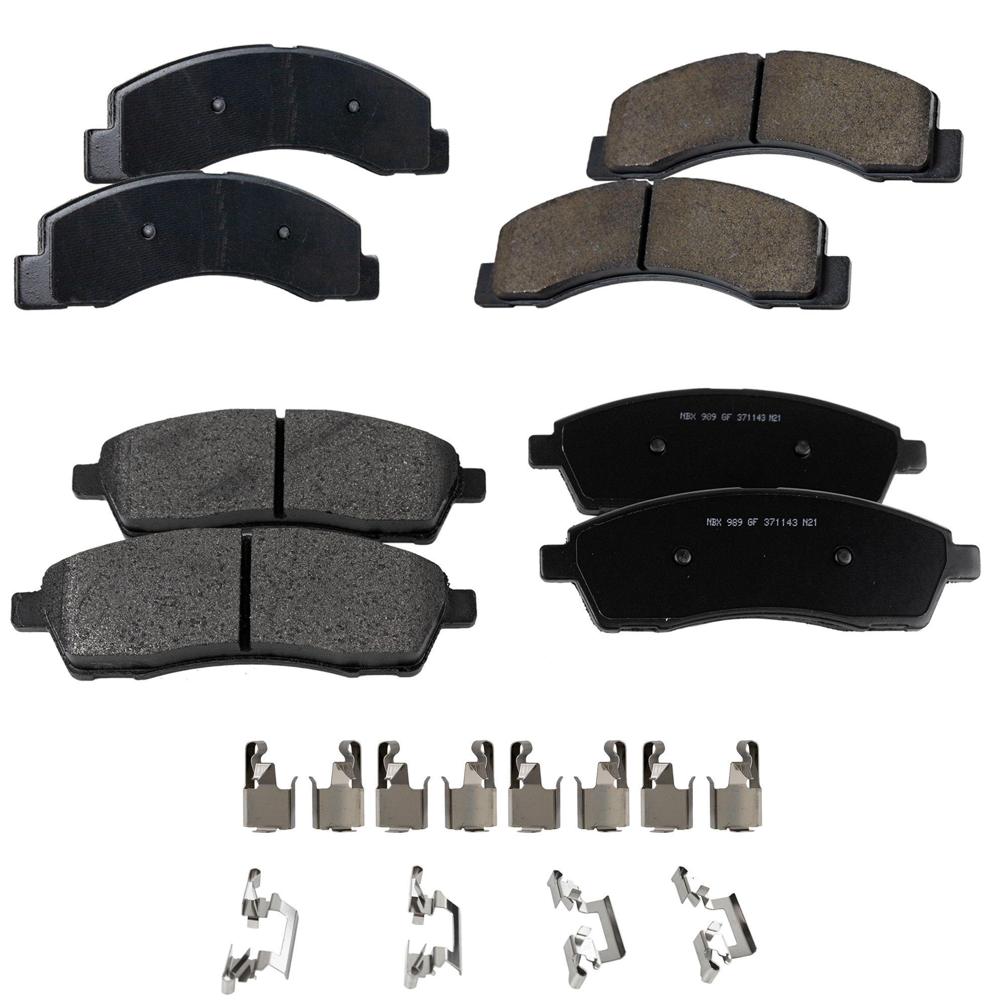 AM F 250 SUPER DUTY F 350 SUPER DUTY 99-04 FRONT AND REAR BRAKE PAD SET 4 Wheel Set SKU SET JSSCP824-4 OEM 1C3Z2001AA 1C3Z2001BA F81A2001
