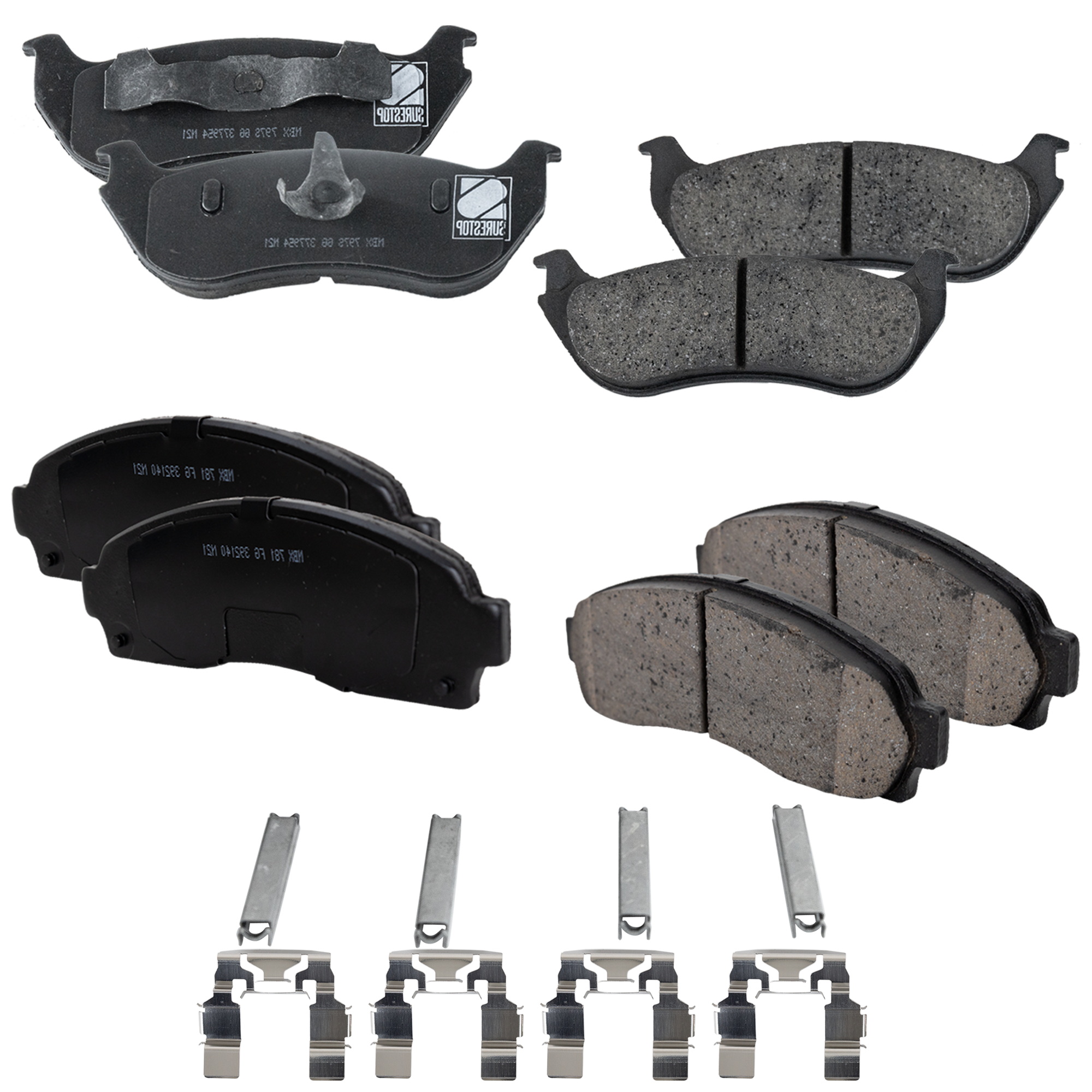 AM EXPLORER MOUNTAINEER 02-04 FRONT AND REAR BRAKE PAD SET 4 Wheel Set SKU SET JSSCP833-4 C OEM 1F6049280-1F6049280A 1L2Z2001A