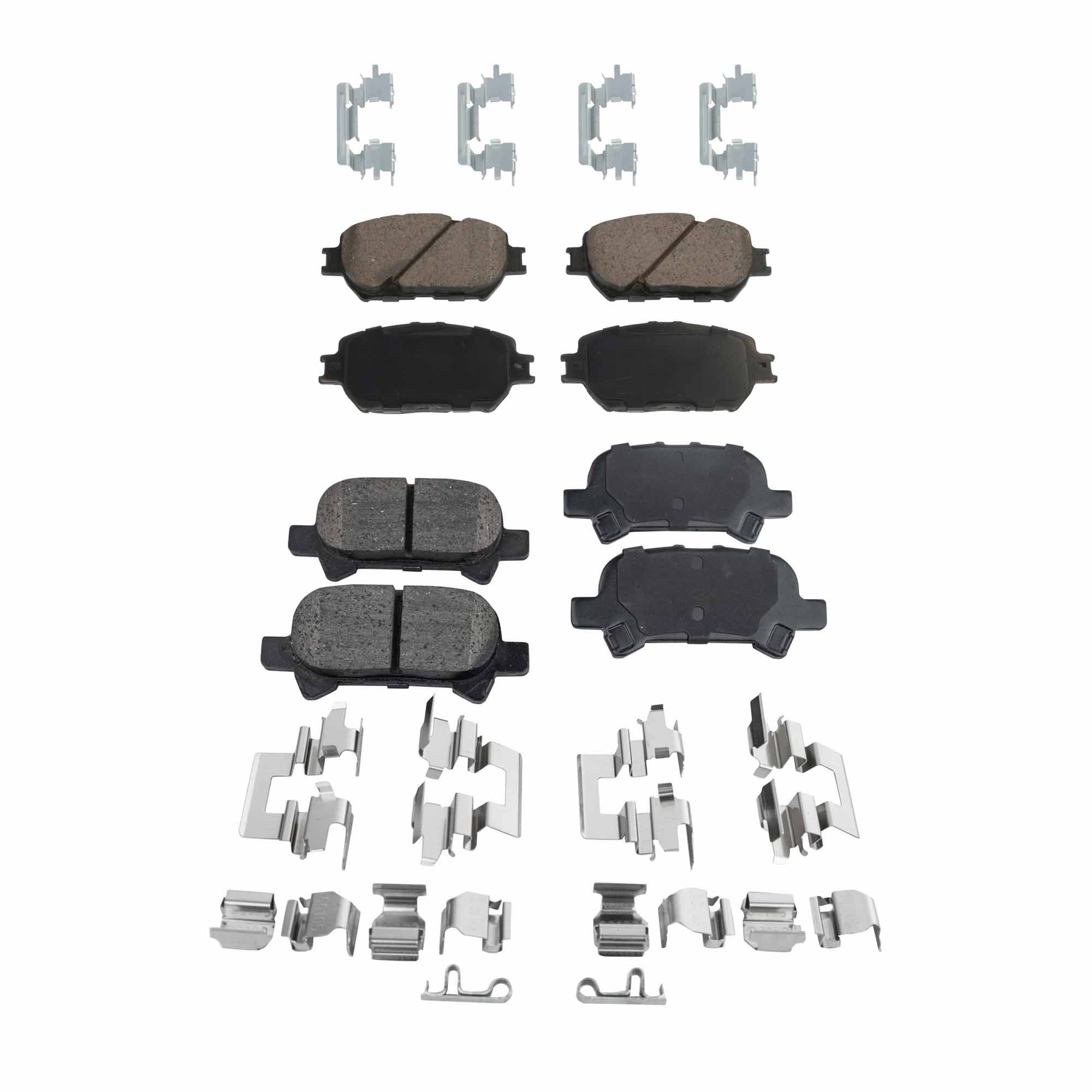 AM CAMRY 02-06 FRONT AND REAR BRAKE PAD SET 4 Wheel Set USA Built Vehicle SKU SET JSSCP908-4 A OEM 0446530271-0446530340-04465332