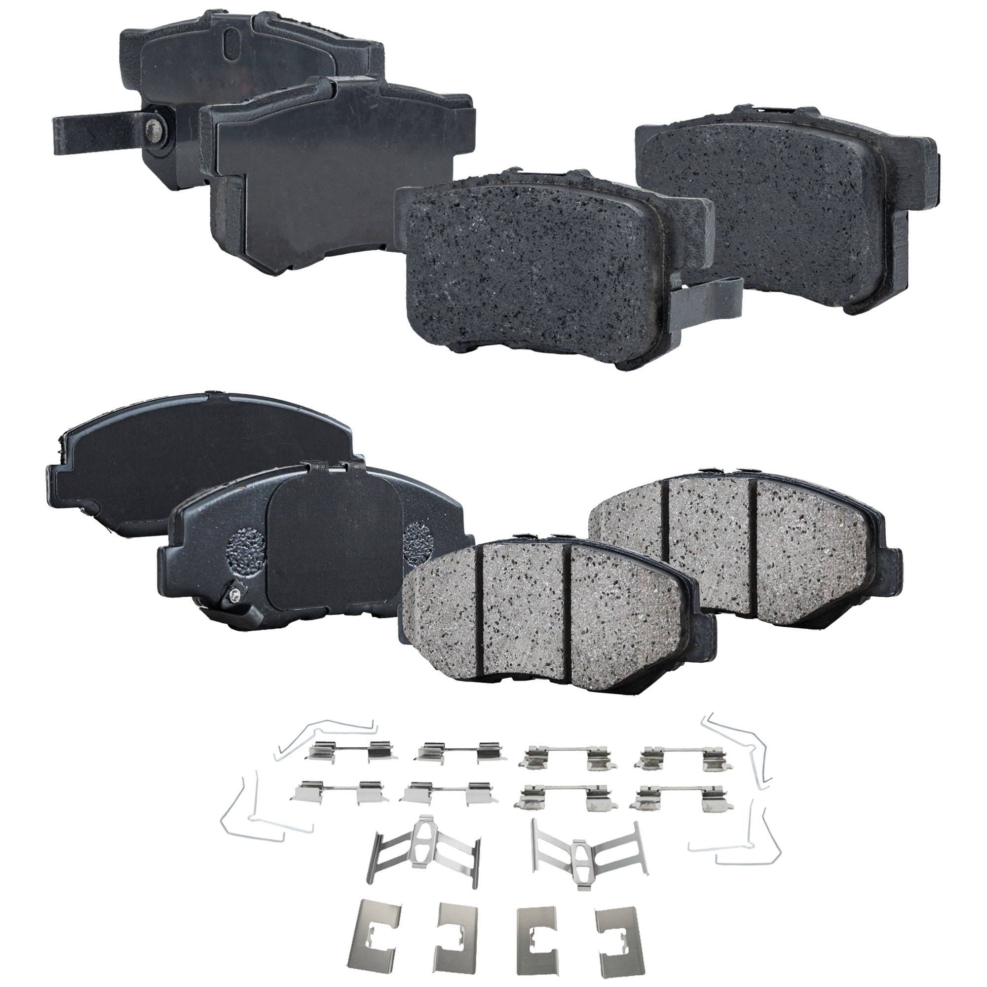 AM CR V 02-04 ELEMENT 03-11 FRONT AND REAR BRAKE PAD SET 4 Wheel Set SKU SET JSSCP914-4 C OEM 43022S00000-43022S6D000-4302